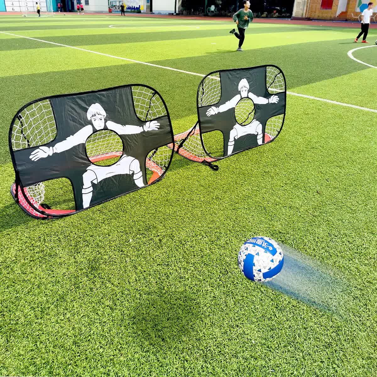 Foldable Nylon Football Goal for Kids and Adults, Football Goal for Playground, Garden, Indoor and Outdoor Red โ image 3