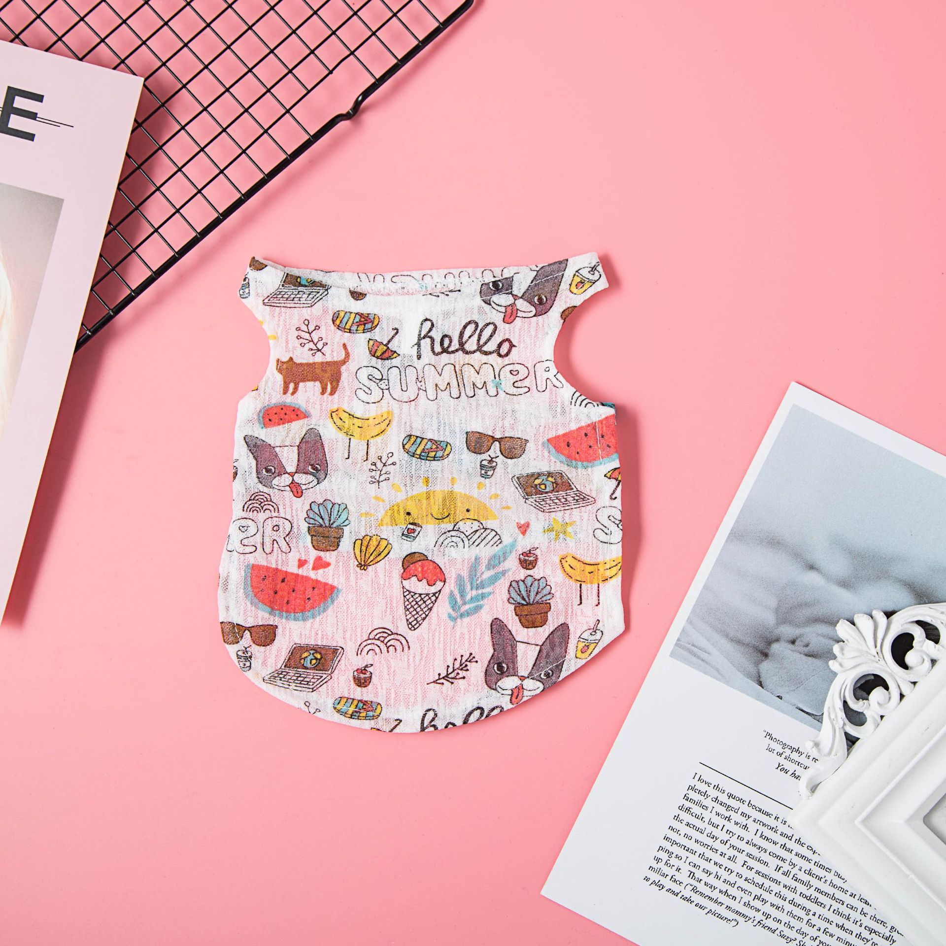 Pet Vest Summer Breathable Dog Cat Clothing Odd Pet Camisole Letters — image 2
