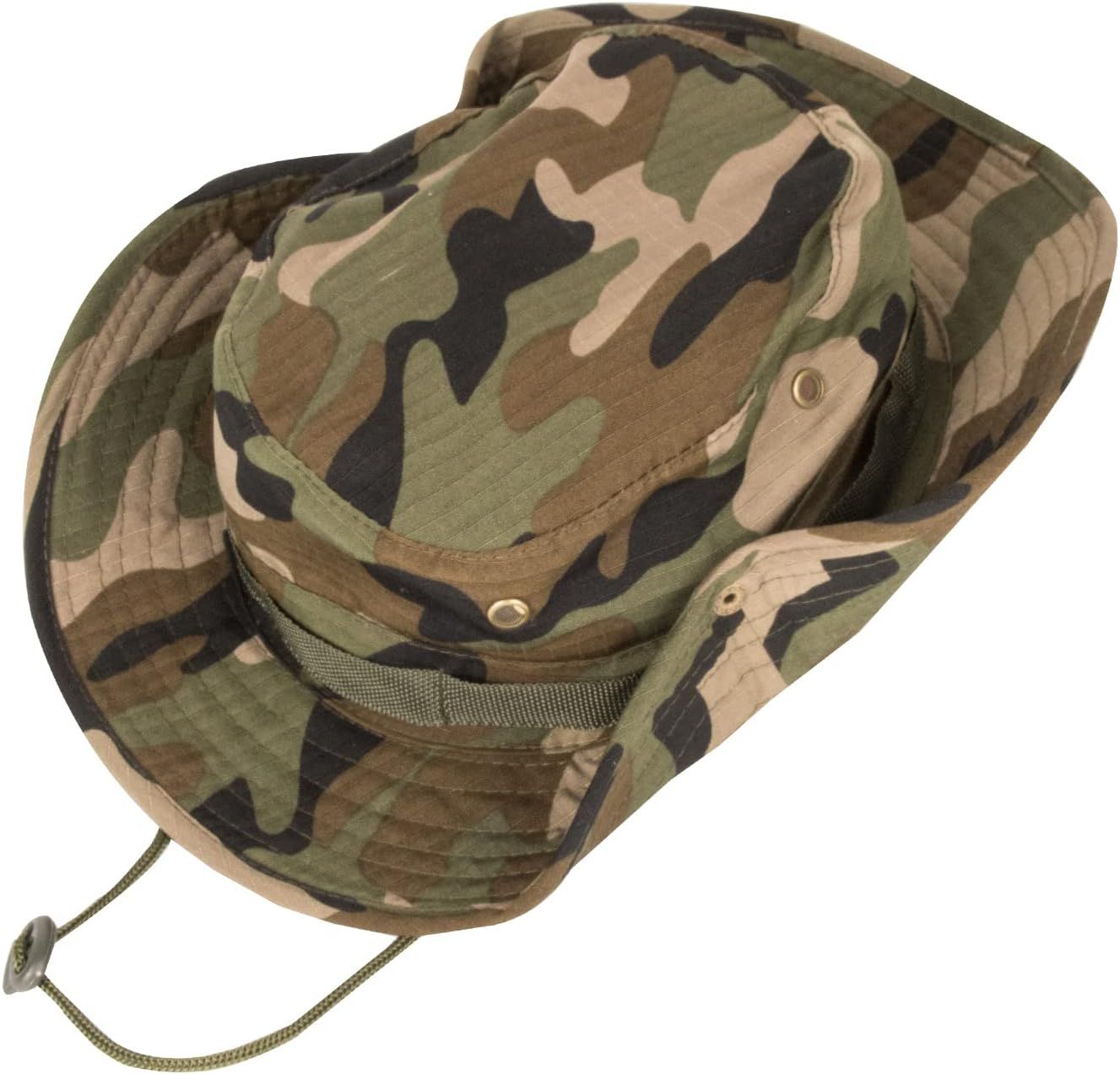 UPF 50+ Boonie Sun Hat, Foldable Wide Brim Bucket Hat for Hiking, Beach, Fishing, Camping and Summer Safari Wear, Jungle Camouflage โ image 2