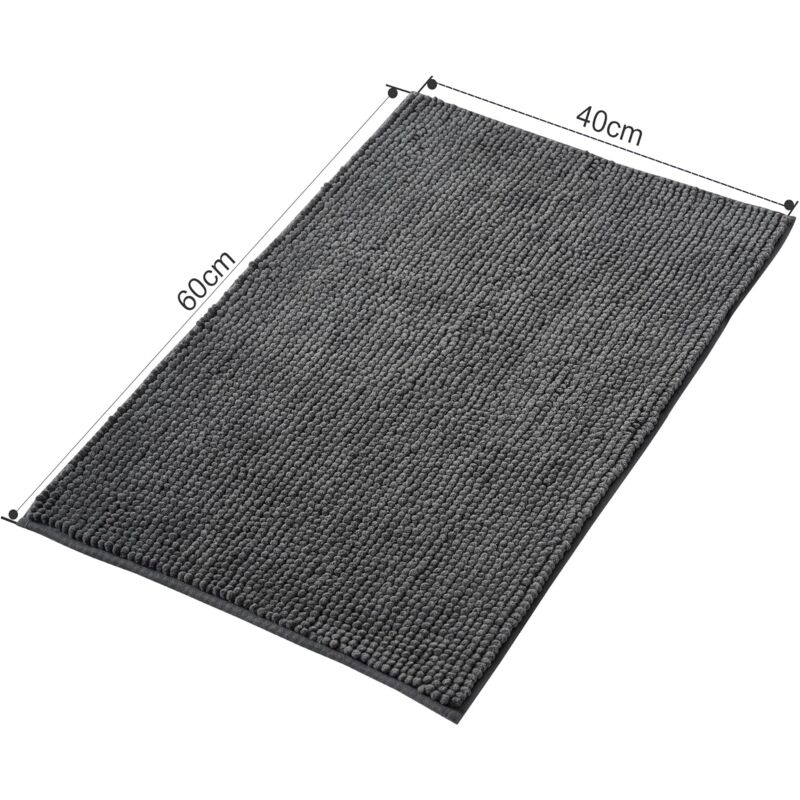 Non-Slip Chenille Bath Mat Super Absorbent And Machine Washableable For Bathroom, Shower, Bathtub Or As A Toilet Mat — image 3
