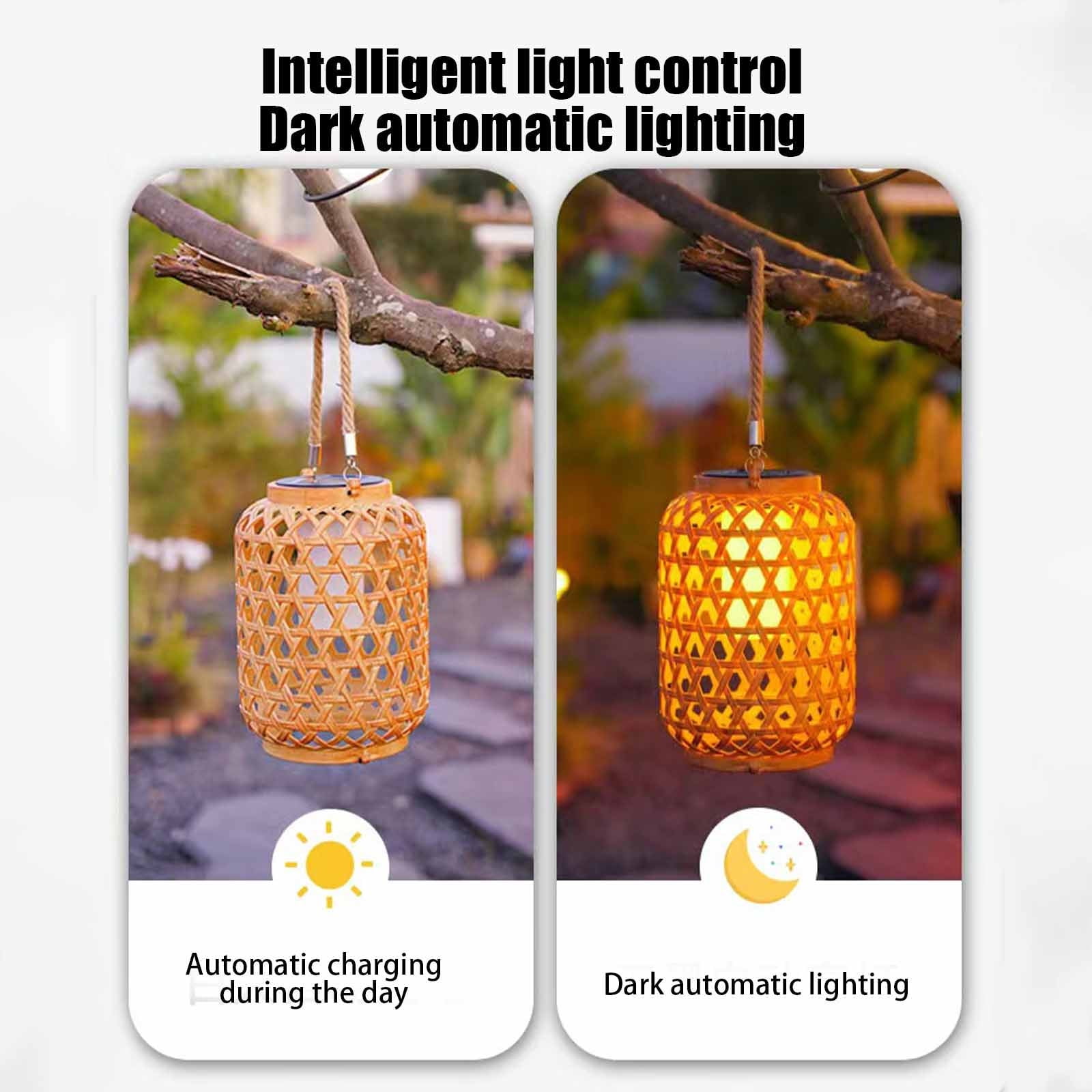 Solar Lanterns Outdoor Hanging Lantern Lights, Hollowed-Out Metal Decor Lantern, LED Decorative Garden Light - Delicate Garden Decoration For Patio(1pack) â image 4