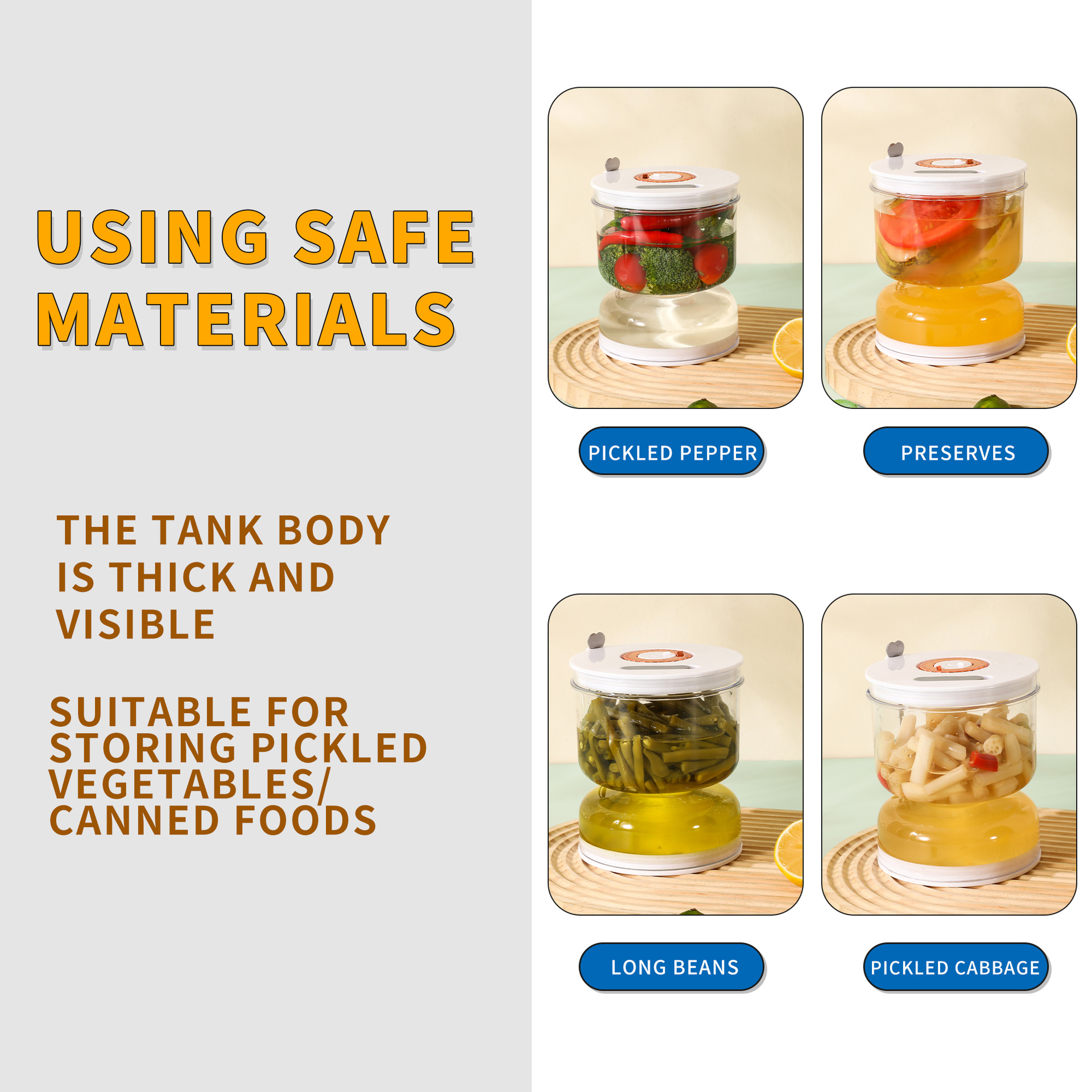 Food-Grade Pickle Hourglass Jar with Strainer Flip - 200ml Compact Kitchen Wet and Dry Separation Container for Olives, Jalapeños & Pickles — image 4