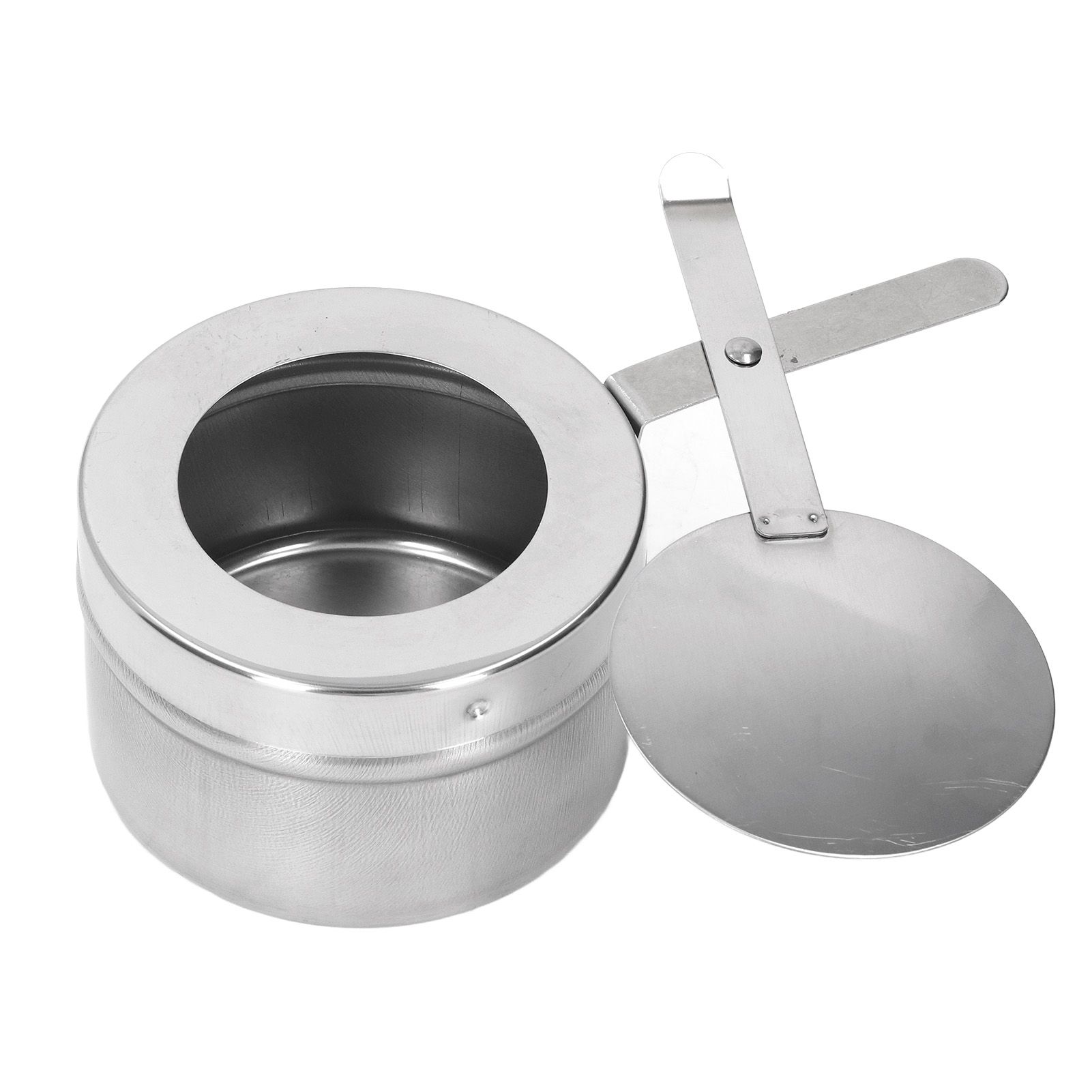 Wax Heating Furnace with Handle and Cover Stainless Steel Portable Food Heating Stove Cup — image 2