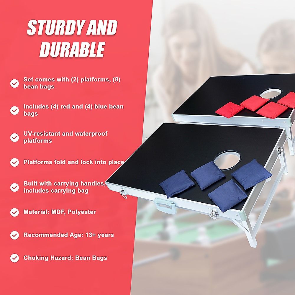 Bean Bag Toss Cornhole Game Set Aluminium Frame Portable Design — image 5