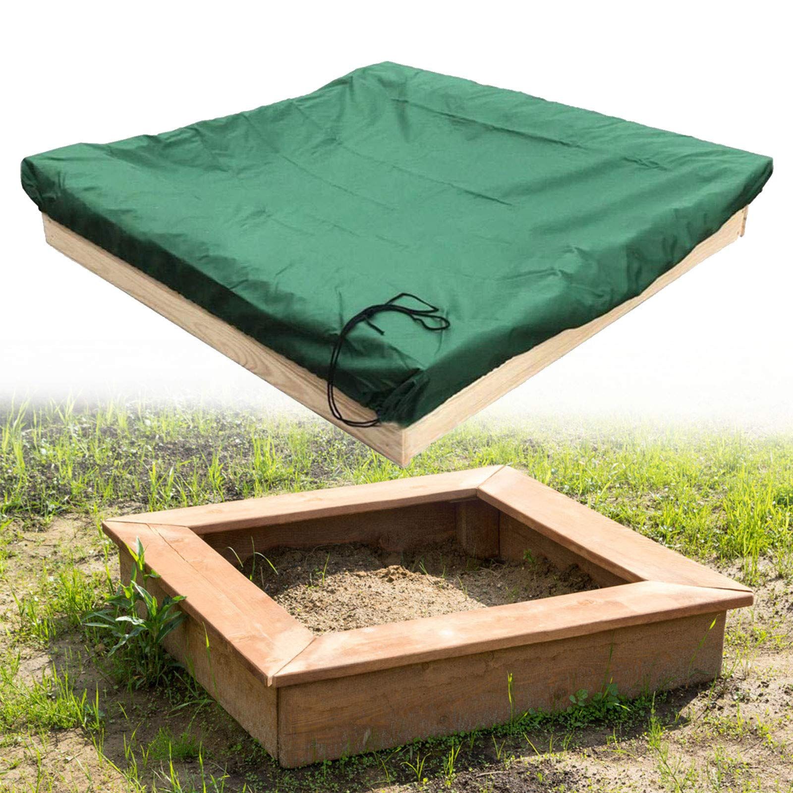 Sandbox Cover Square Waterproof Sandpit Cover with Drawstring Tool Dustproof Oxford Cloth Sandbox Cover Pool Protective — image 3