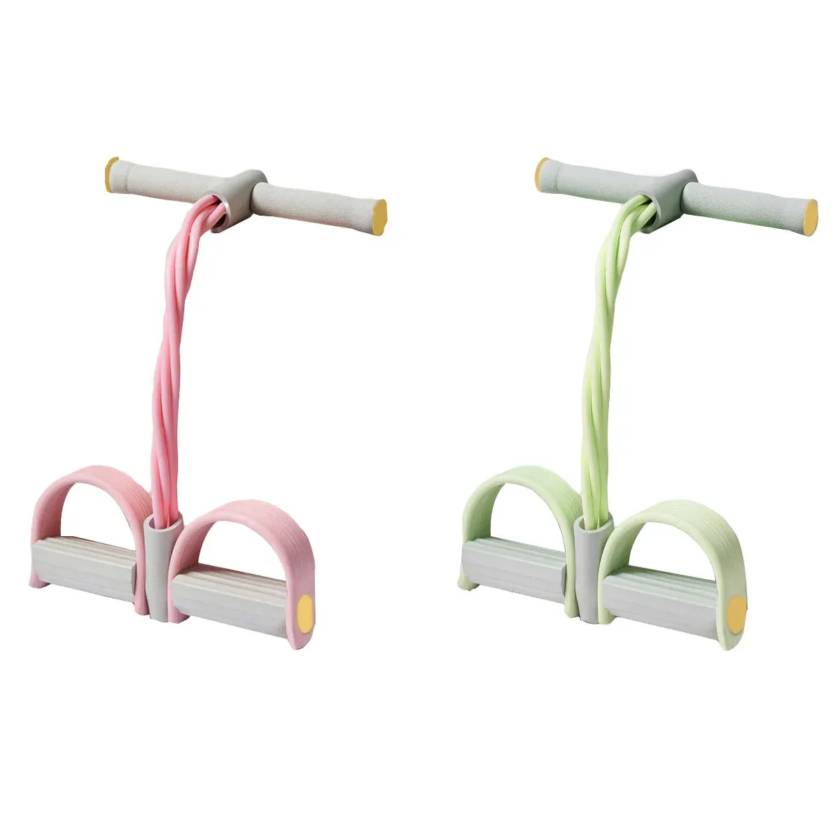 Multifunctional Foot Pedal Resistance Band Home Fitness Pulling Rope Exerciser - Green โ image 2
