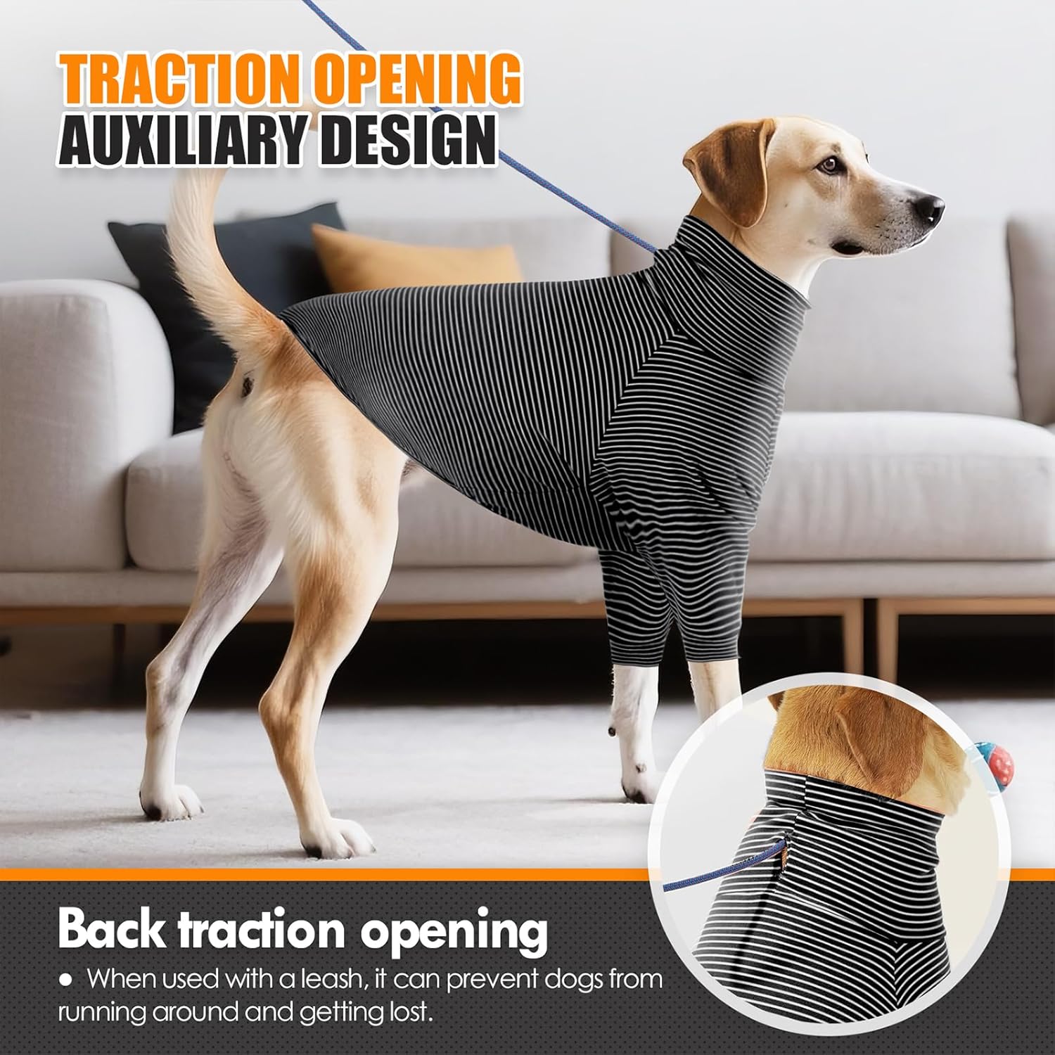 Recovery Suit for Dogs After Surgery Female Male Dog Onesie Neuter Spay Body Suit with Sleeve for Small Medium Large Dogs, Pet Pajama Clothes Anti Licking — image 5