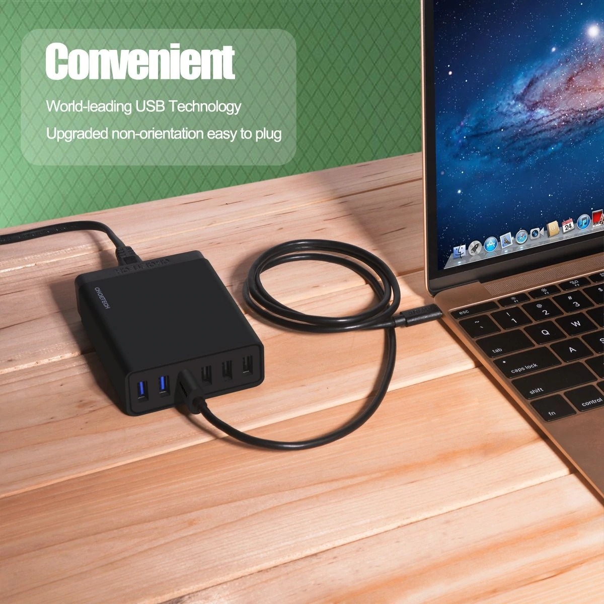 CHOETECH AC0004 USB-A to USB-C Charge & Sync Cable 3M Black — image 2