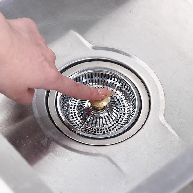 304 Stainless Steel Pop Up Sink Drain Strainer with Drain Filter, Anti-Clog Stainless Steel Metal Pop Up Sink Stopper — image 3