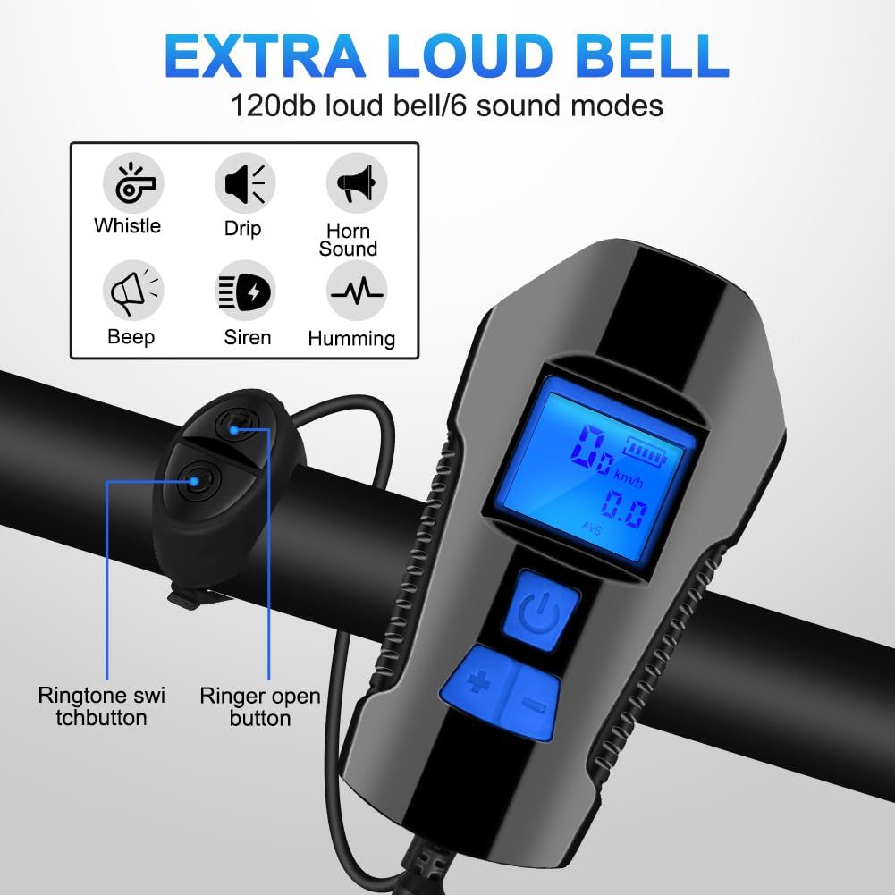 Bike Headlight, USB Rechargeable Bike Light, Waterproof Bicycle Headlight Lights Front and Back Mountain Bike Lights โ image 3
