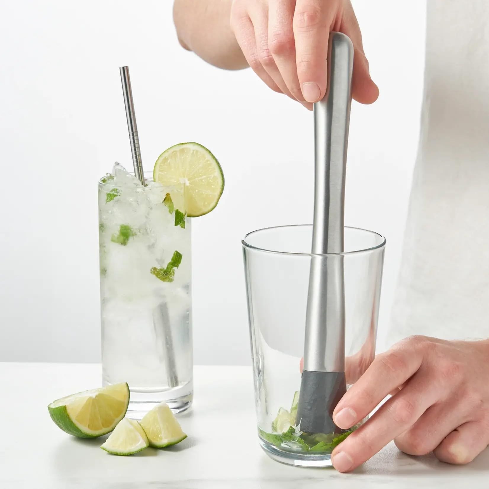 Stainless Steel Muddler for Cocktails, Long Handle Durable Material, Bar Tool for Making Mojito and Fruit Drinks — image 3