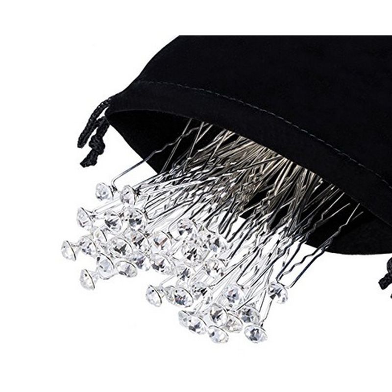 20Pcs Rhinestone Hair Pins Wedding Bridal Hair Accessories Crystal Pearl Hair Clips Flower Spiral Hairstyles Pin Swirl Hair updo โ image 2
