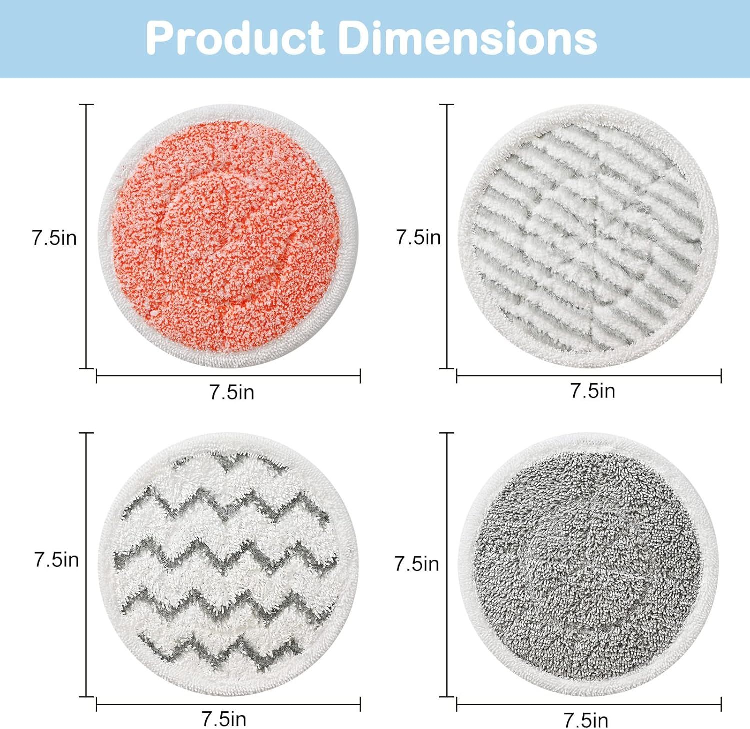 10 Pack Upgraded S7001 Pads Replacement Steam Mop Pads or Shark S7001 S8201 S7000 S7201 S8001 S7000AMZ, S7001TGT Series Steam Mop Pads,Steam&Scrub All-in-One — image 2