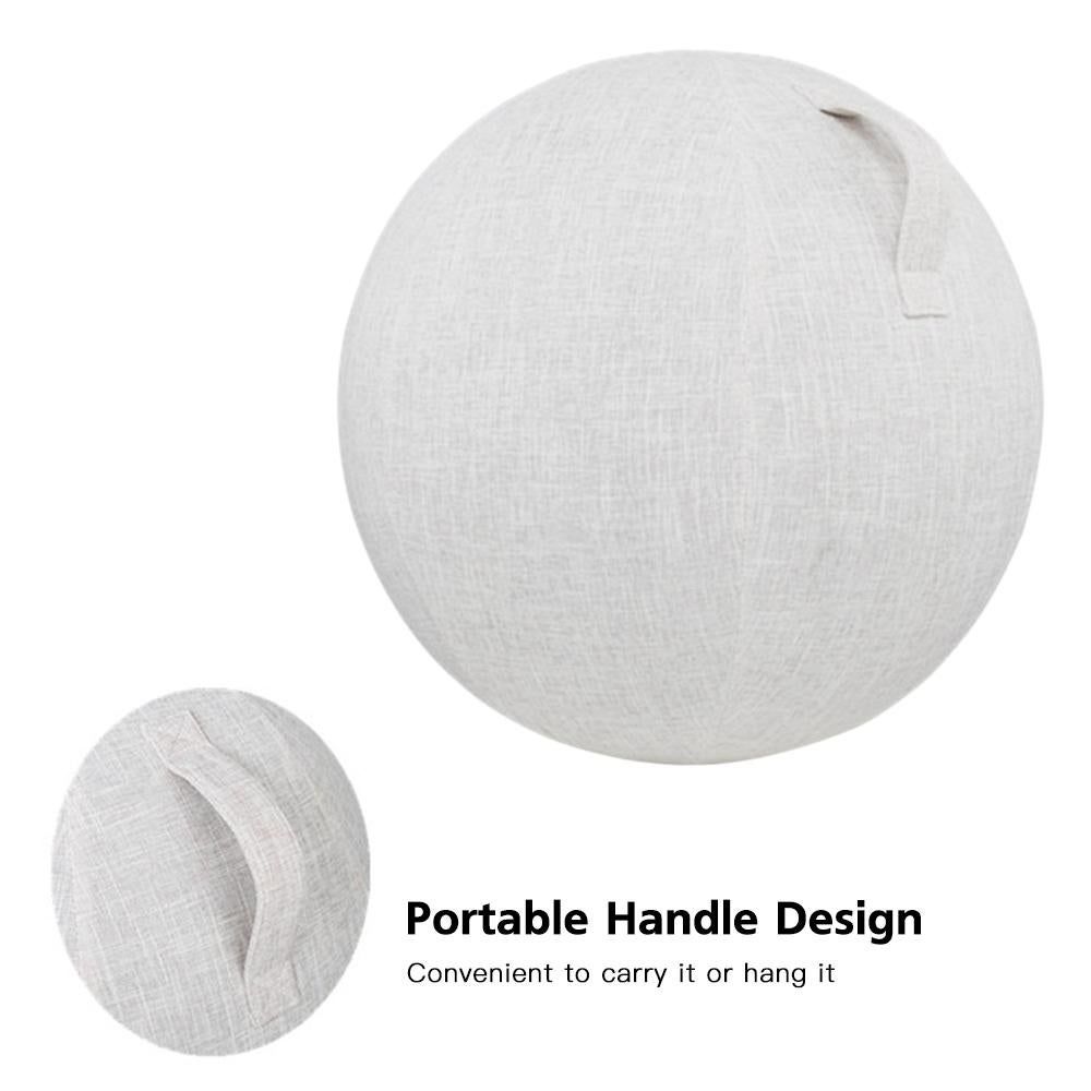 65cm Cotton Linen Yoga Ball Cover Protective Exercise Ball Skin Wrap Accessory β image 3