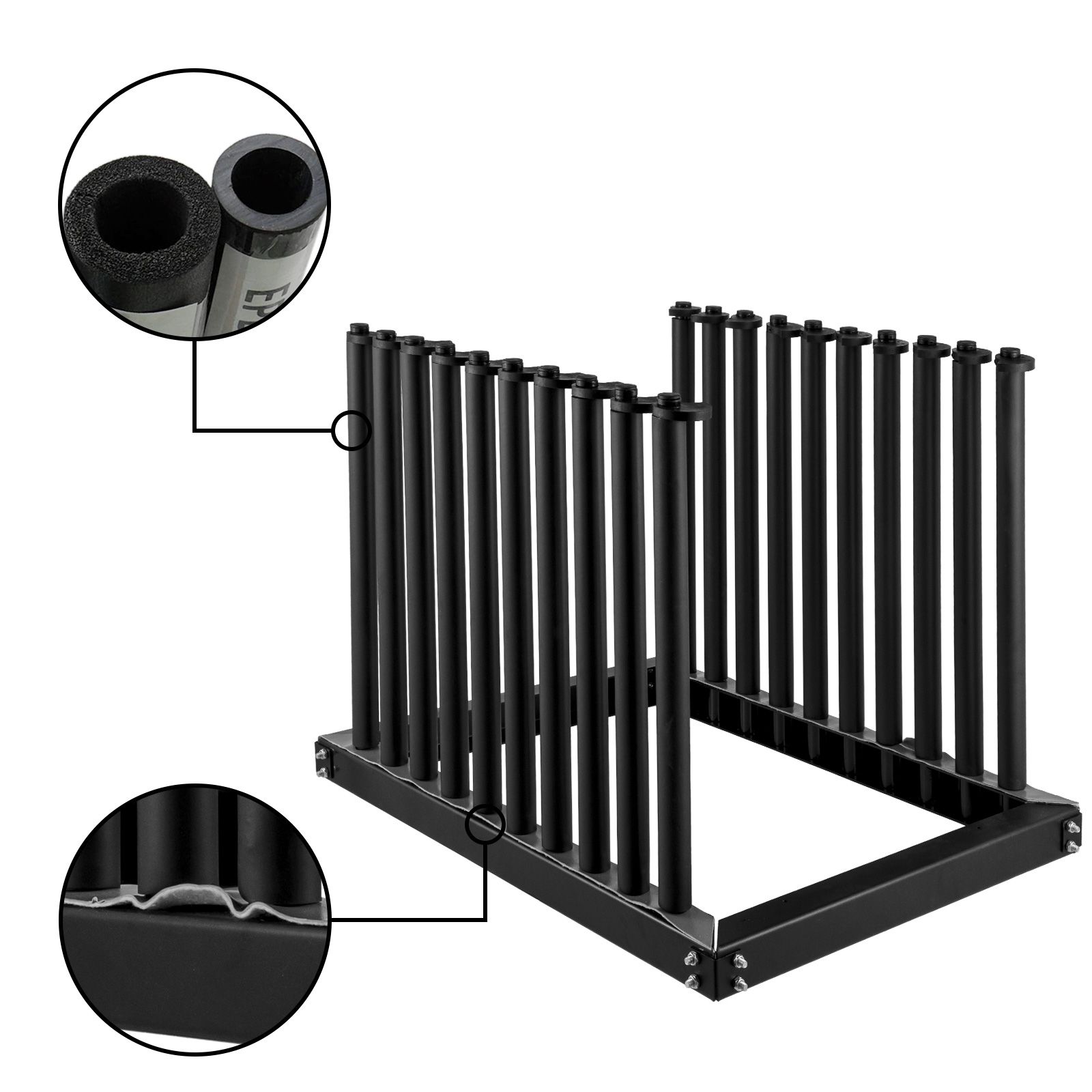 Windshield Rack 9-Lite, Windshield Truck Rack Steel, Windshield Glass Rack 24-Inch Height, Windshield Rack for Truck with PVC Pad & Foam Padding, Glass Rack — image 5