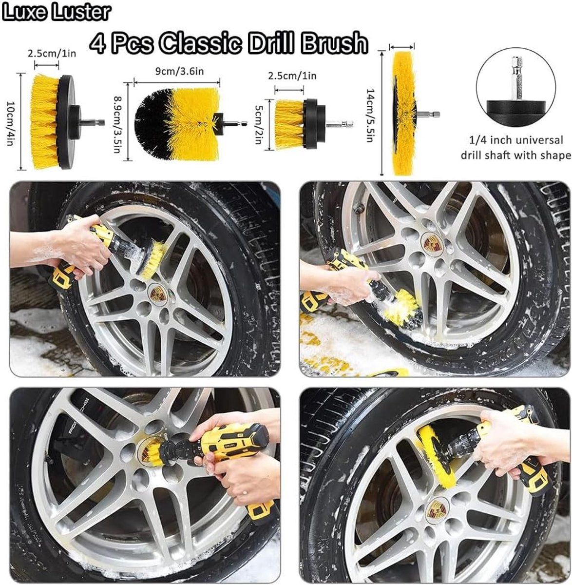 22 Pieces Car Wash Kit with Polishing Tools, Rim Brush and Interior and Exterior Car Care Accessories for Vehicle Cleaning — image 4