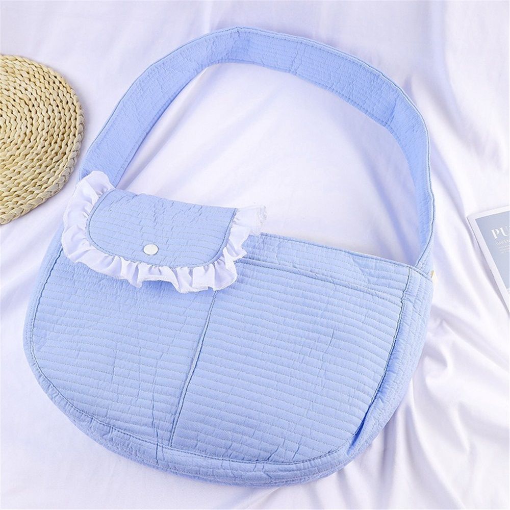Small Dog Carrier Sling Dog Sling Carrier for Small Dogs Puppies Cats, Big Pouch Safety Leash Pet Sling Carrier for Walking Outdoor Travel (blue, S) — image 2