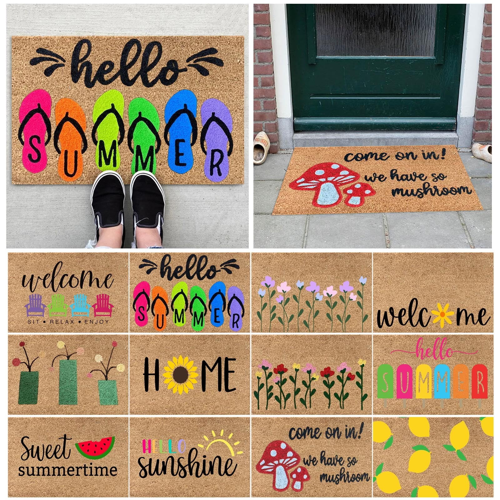 16x24 inch Doormats for Outdoor Entrance Home Waterproof Floor Mat Outdoor Rug Front Door Spring Mat Floor Decor Outdoor Summer Decor Spring Rugs Mat for Front — image 4