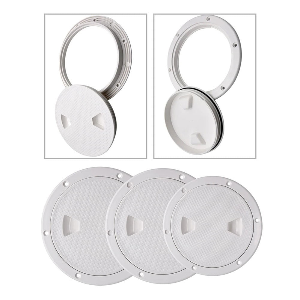 4" 6" 8" White Round Abs Marine Boat Inspection Hatch With Detachable Cover Non Slip Deck Access Panel For Yacht And Watercraft 4 Inch 8" — image 5