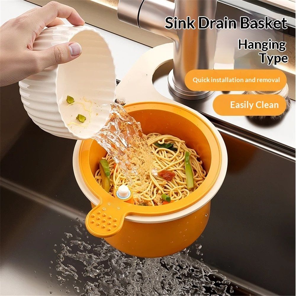 Sink Drain Strainer Basket, Hanging Sink Strainer Colander Drain Basket, Kitchen Sink Food Waste Filter and Vegetables Fruits Clean โ image 2