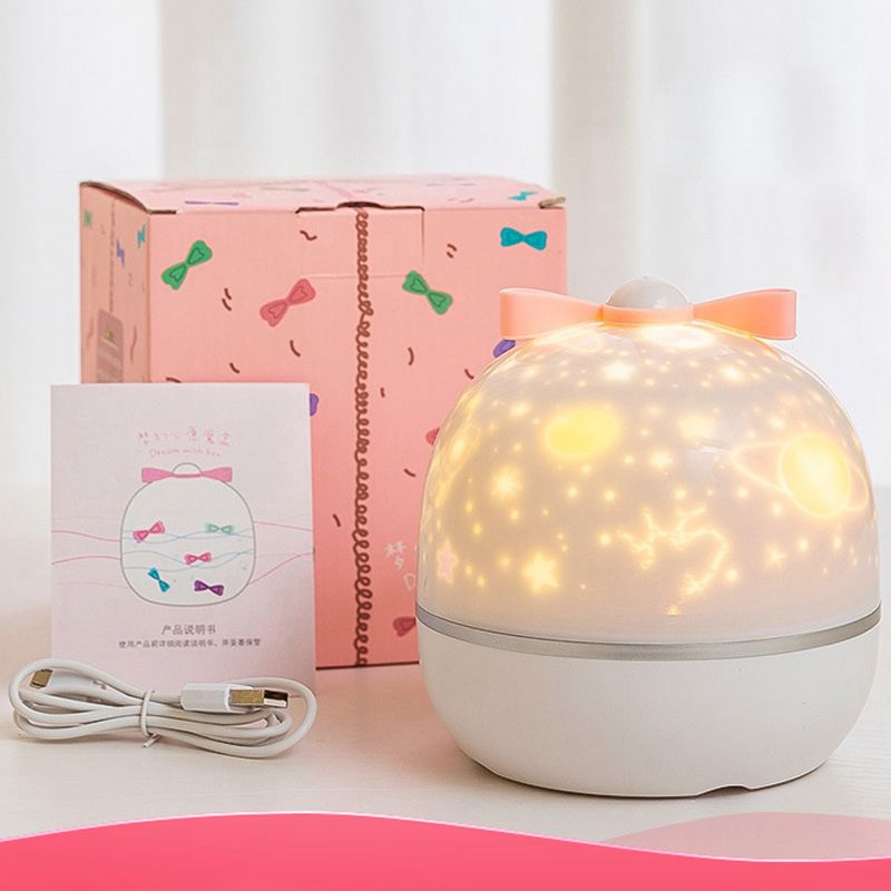 Star Projector Light Rechargeable Rotatable Cute Bow Bedroom Night Light for Children Kids Rechargeable — image 2