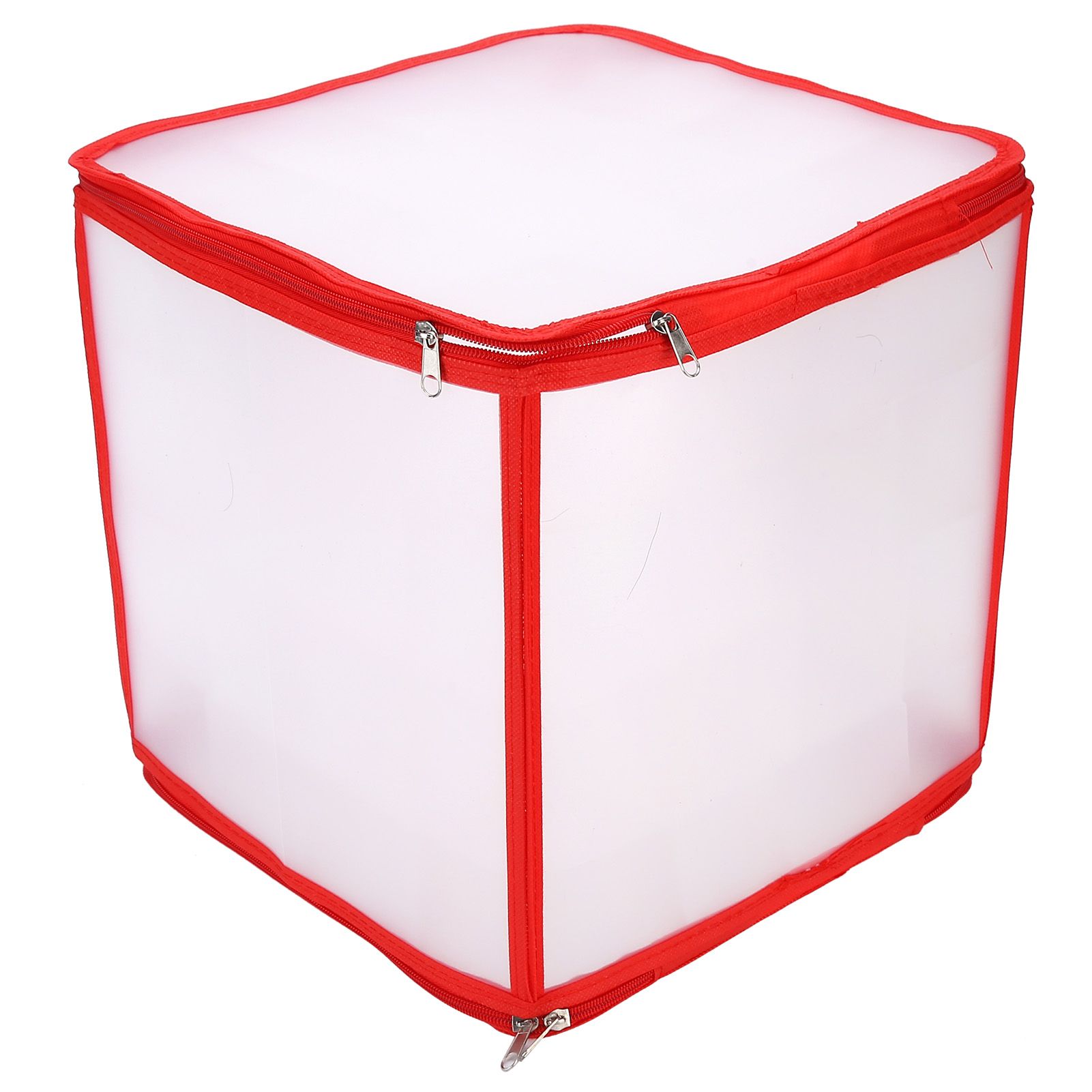 Storage Box Transparent PVC Zipper Sealed Durable Sock Organizer with Compartment for Home Office — image 3