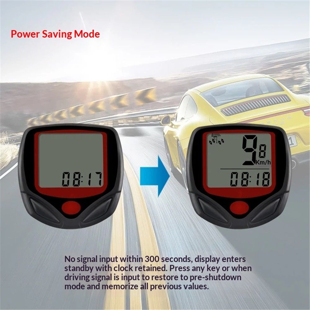 Bicycle Speedometer Odometer Wireless Cycling Computers Waterproof Cycle Bike Computer with LCD Display & Multi-Functions — image 3
