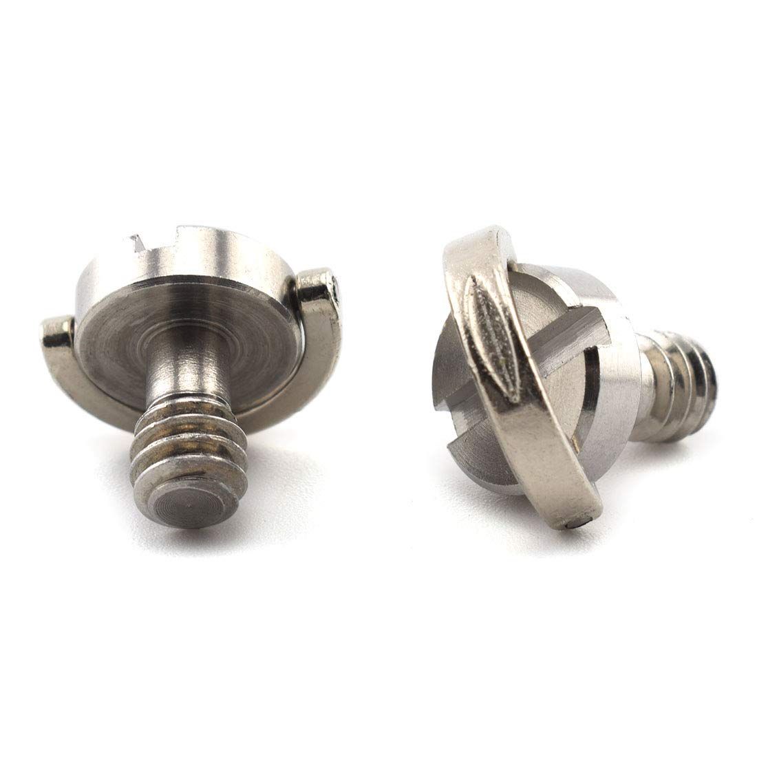 1/4"-20 D-Ring Camera Fixing Screw, 2 Pack D Shaft Quick Release Plate Mounting Screws 10mm Length (Stainless Steel) — image 3
