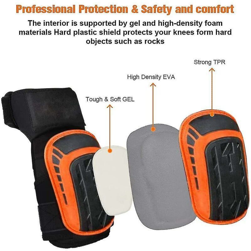 Work Knee Pads Soft Gel and Foam Padding with Anti Slip Straps — image 2