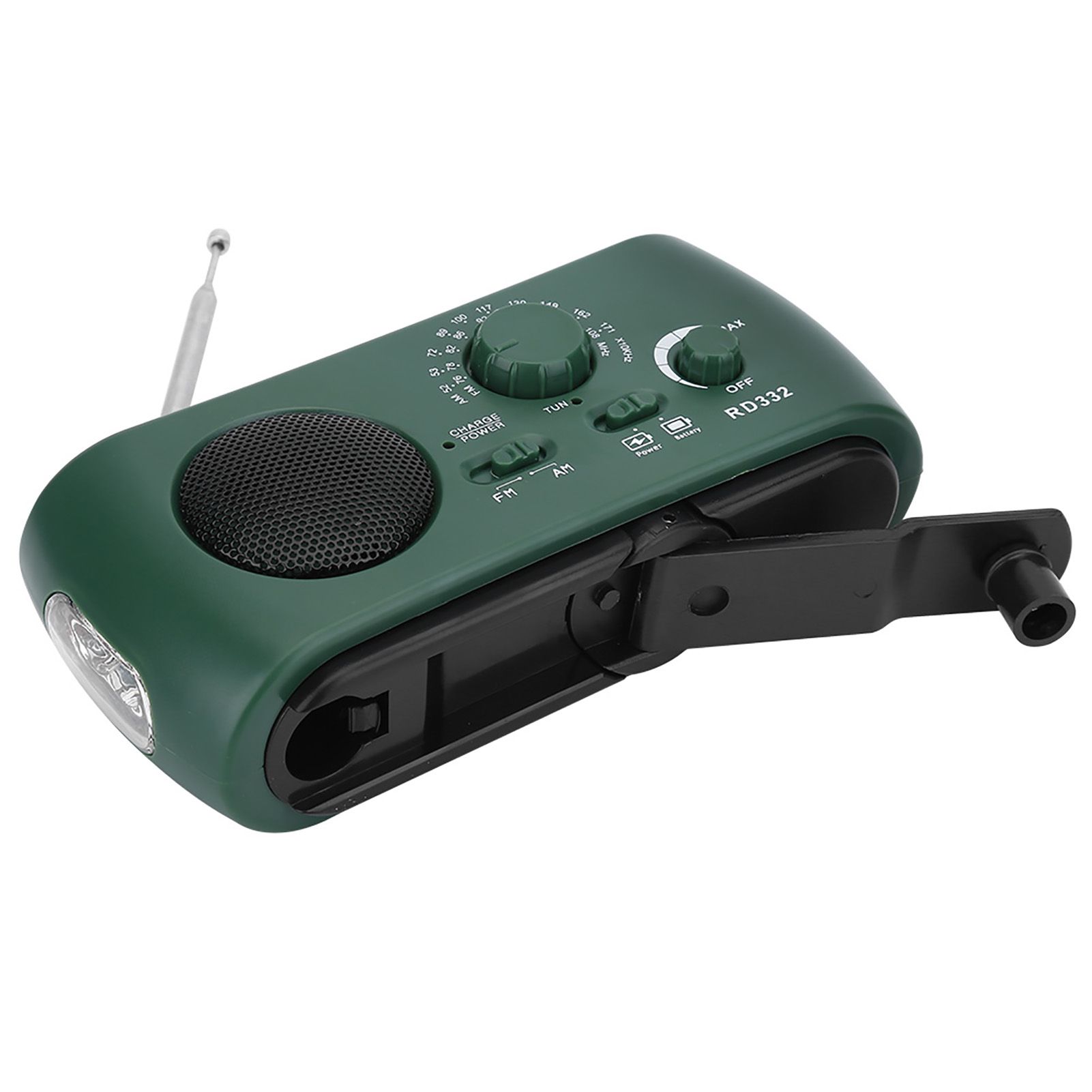 Solar Hand Crank AM/FM Radio with LED Flashlight Emergency Phone Charger — image 5
