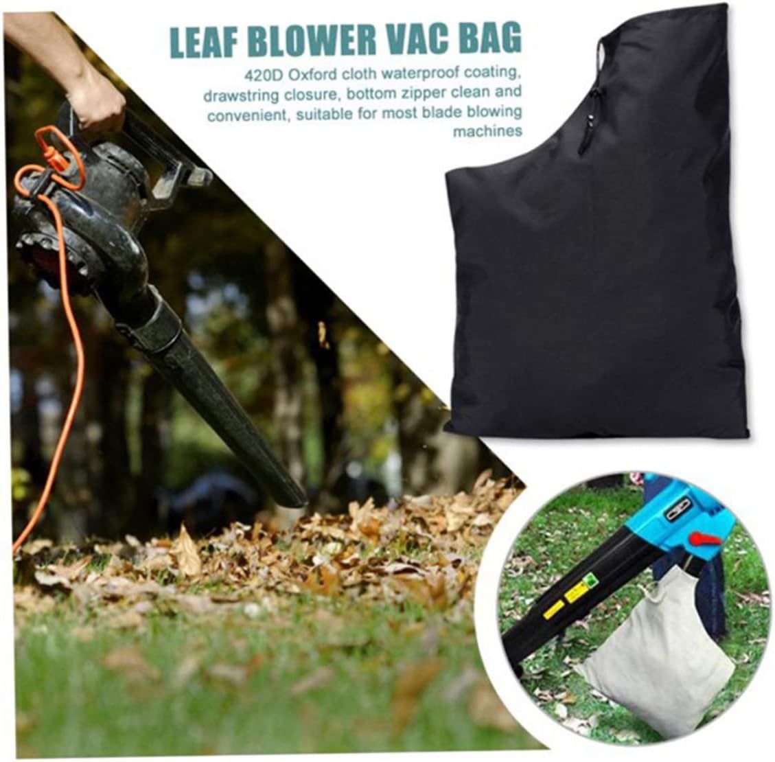 Backpack Dump Bag of Waterproof Leaf Leaves Leaf Blower and Vacuum Parts and Accessories fans collection bag is compatible — image 2