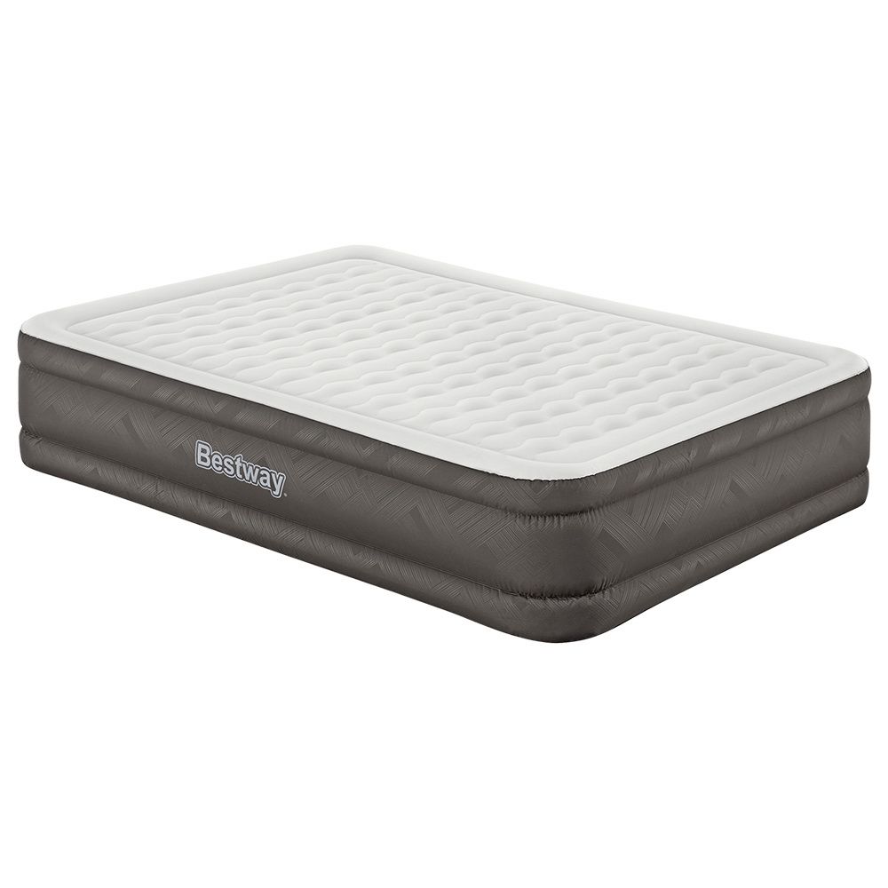 Bestway Queen Air Mattress with Built-in Pump Fortech Inflatable Bed 46cm