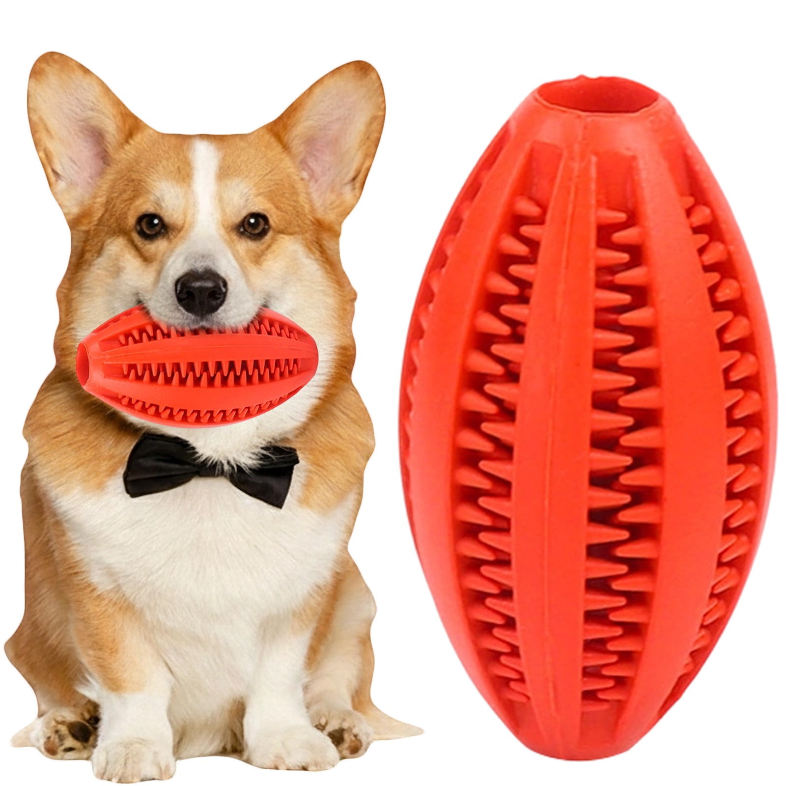 Pet Toy Ball Dog Puzzle Toy 1 Pack Interactive Dog Toys for Dispensing Puppy Toys for Teething Puppy for Teeth/Slow Feeder/Iq Training/Playing, Yellow Red — image 2