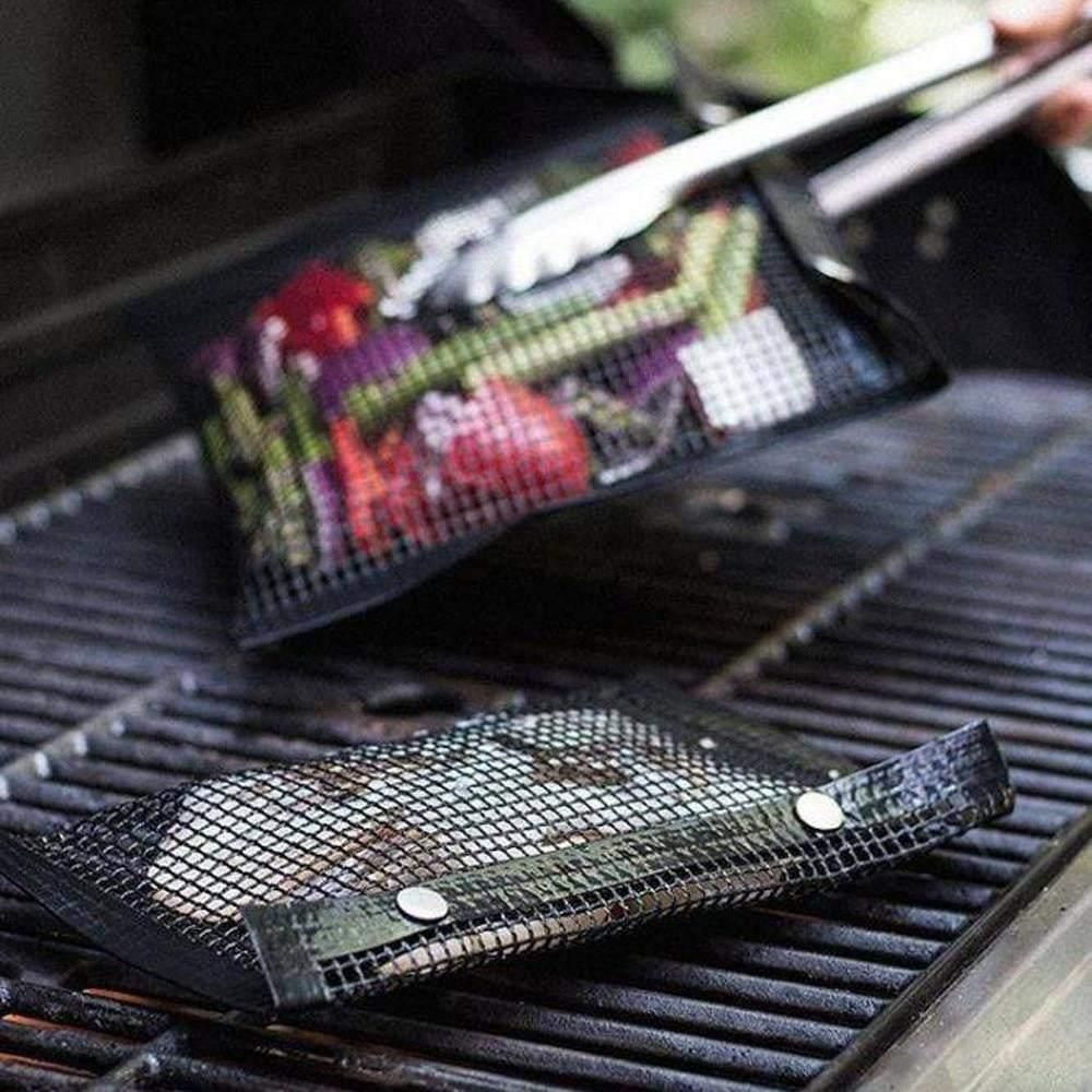 2-Pack Mesh Grill Bags for Grilling Black — image 3