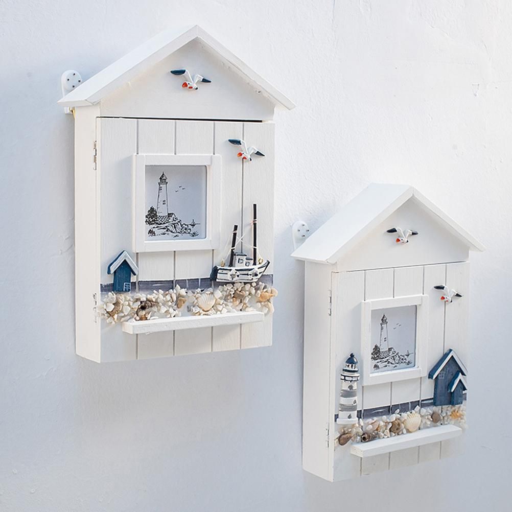 Wood Keys Box Wall Mounted Sundries Holders Practical Convenient Key Holder Storage Box Cabinet โ image 5