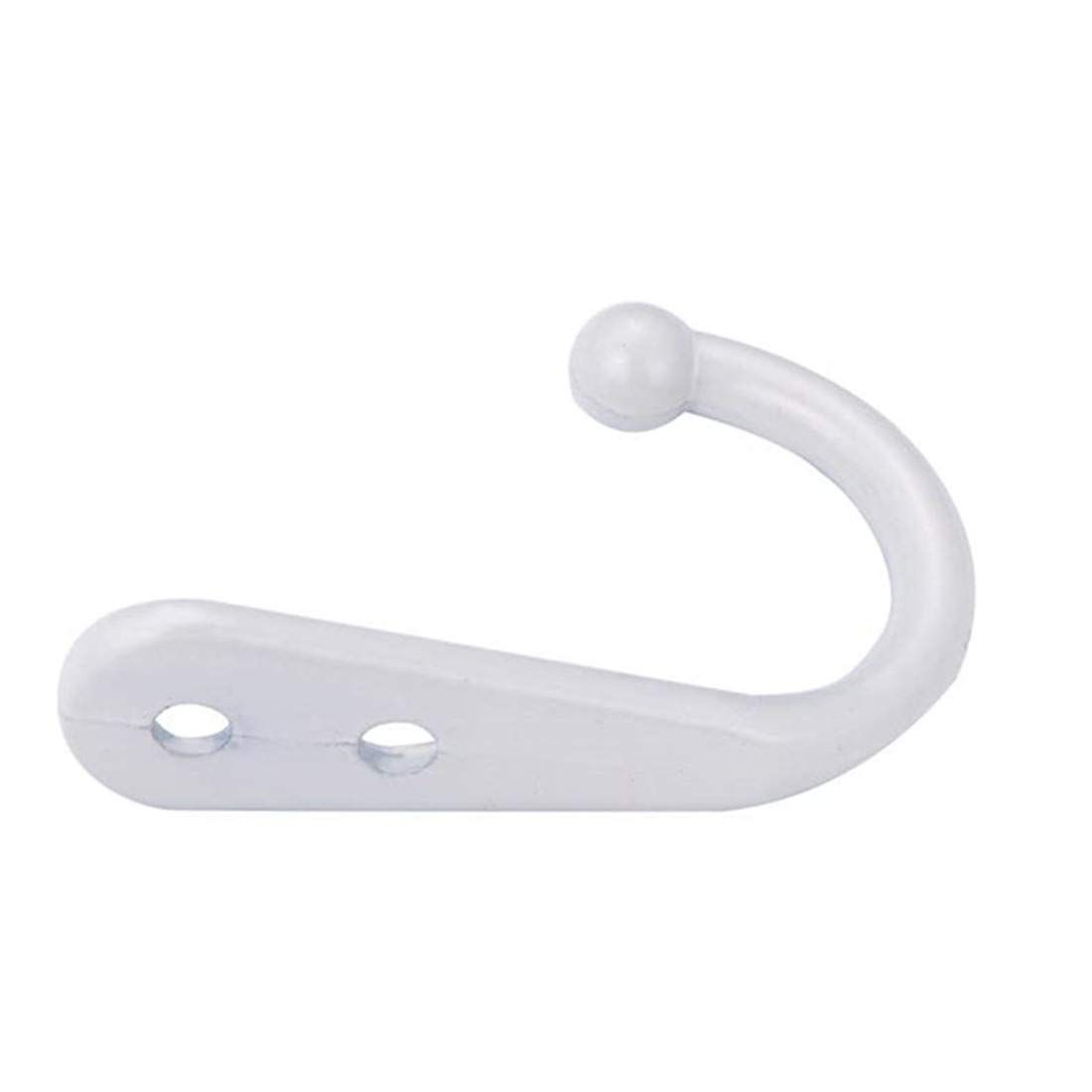5pcs Heavy Duty Metal Single Prong Robe Hanger Rustproof Wall Hooks for Towel Hat Key Bag on Bathroom, Kitchen, Livingroom