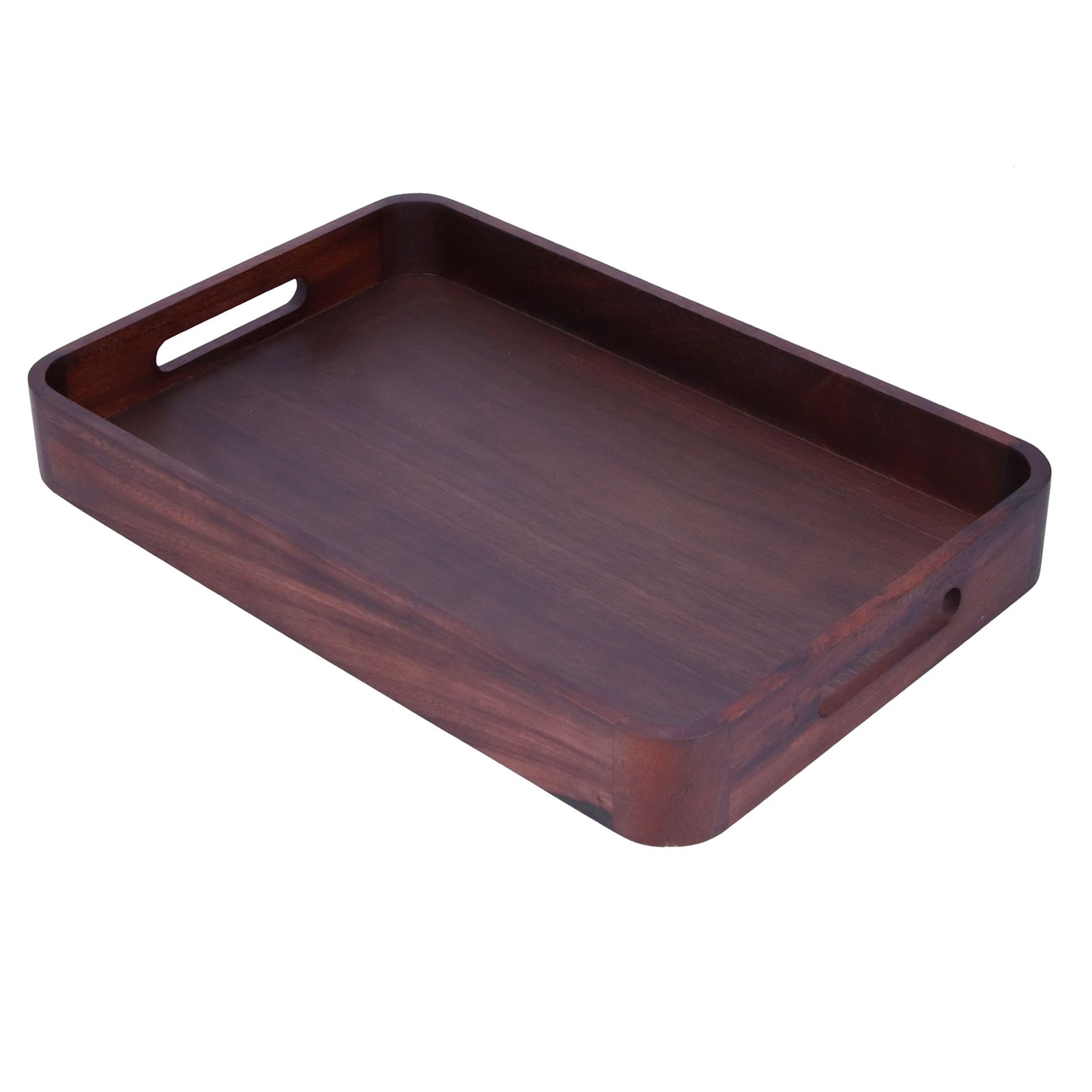 Walnut Rectangular Tray Wooden Dinner Plate Fruit Tray Household Tea Cup Holder for HomeSmall — image 2