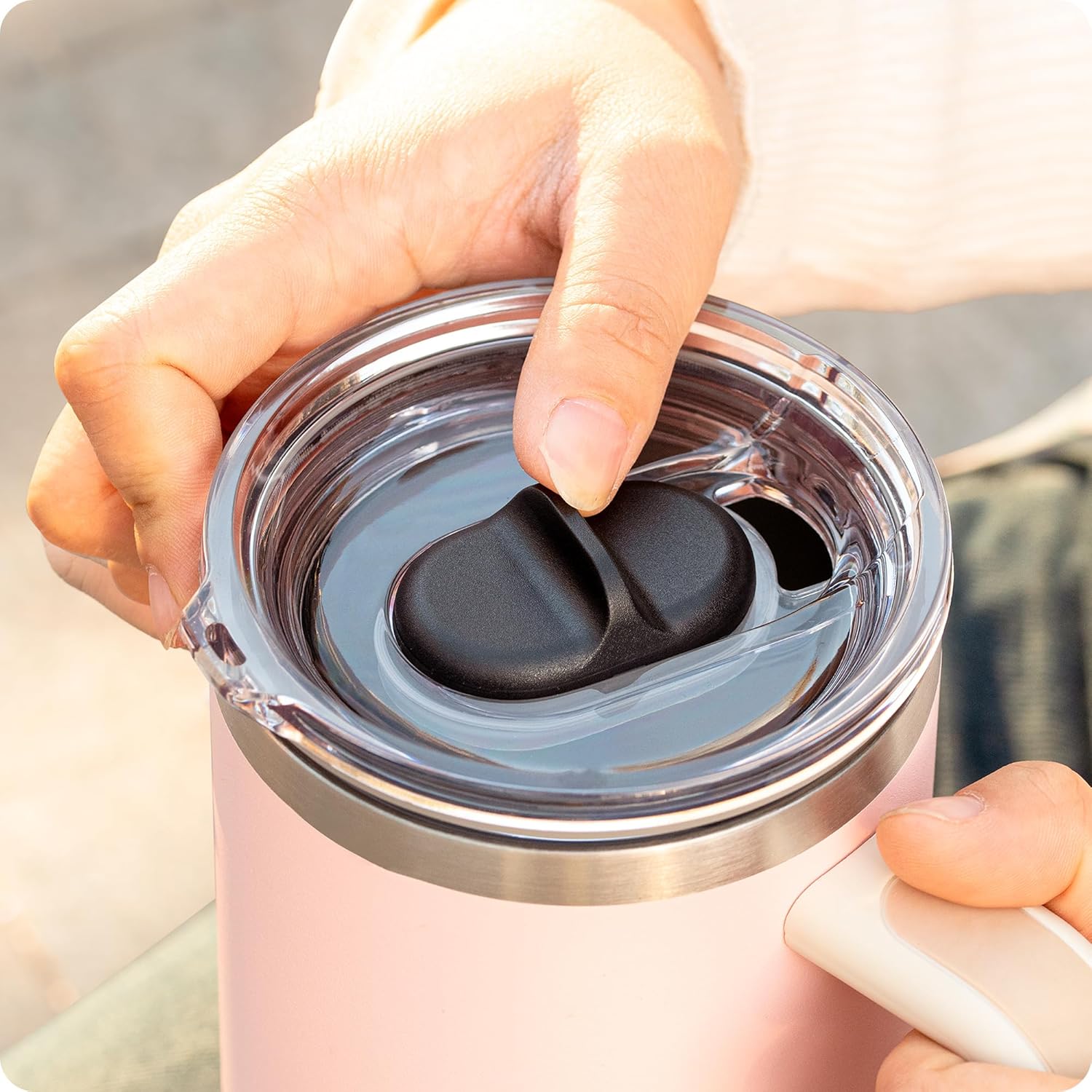 Replacement Lid for Stanley Quencher H2.0&1.0 30oz Tumblers,Leak-Proof Threaded Cover with Straw-Friendly Design, BPA-Free Transparent Lid Compatible with — image 2
