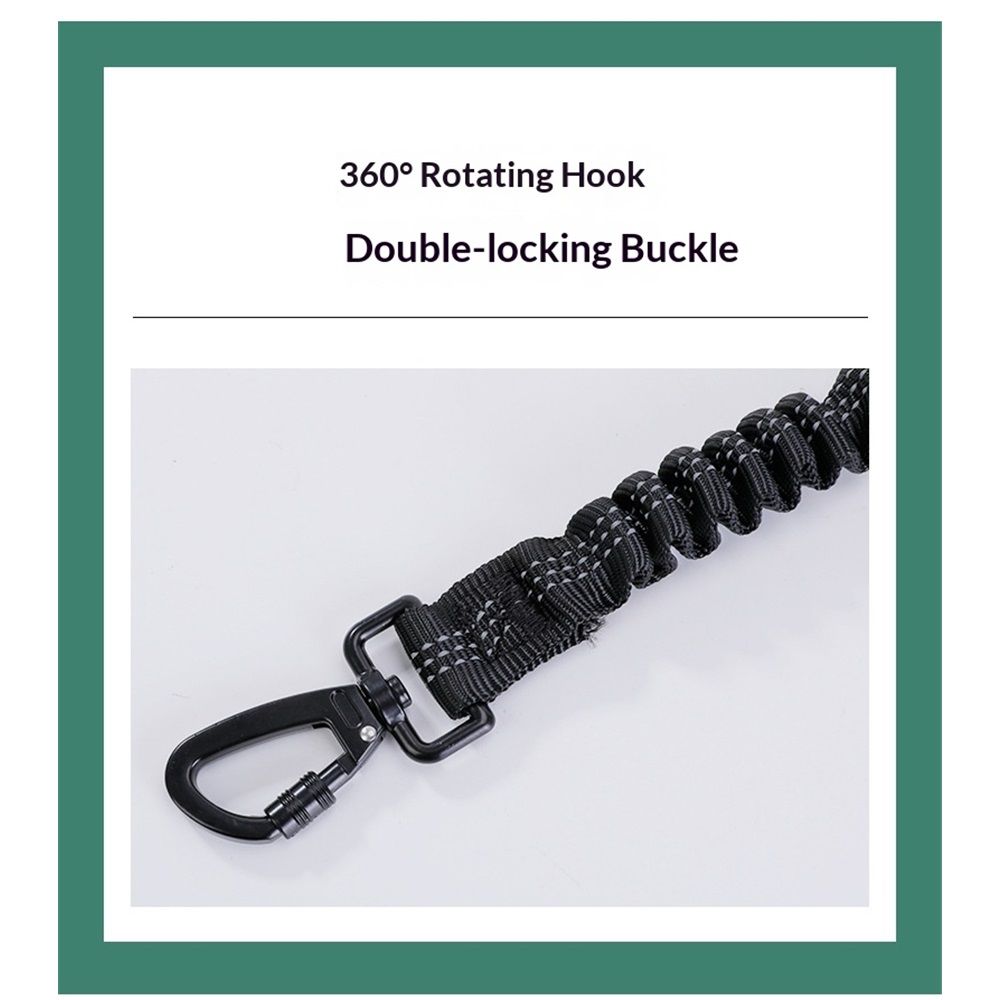 Dog Seat Belt 3-in-1 Car Harness for Dogs Adjustable Safety Seatbelt for Car Reflective Bungee Dog Car Harness with Clip Hook Latch & Buckle, Swivel Carabiner โ image 2
