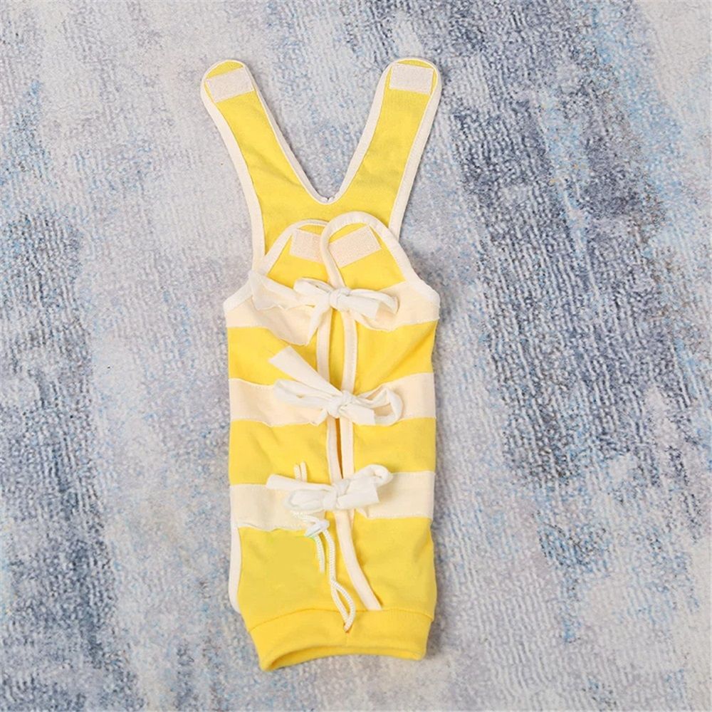 Cat Surgery Recovery Suit Female Cat Onesie for Cats After Surgery Surgical Abdominal Wound Skin Diseases (M, yellow) — image 3