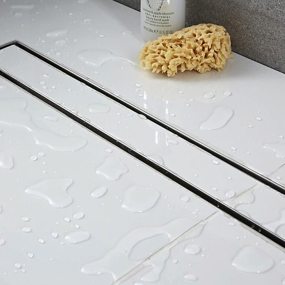 1200mm Tile Insert Bathroom Shower Stainless Steel Grate Drain w/Centre outlet Floor Waste โ image 2