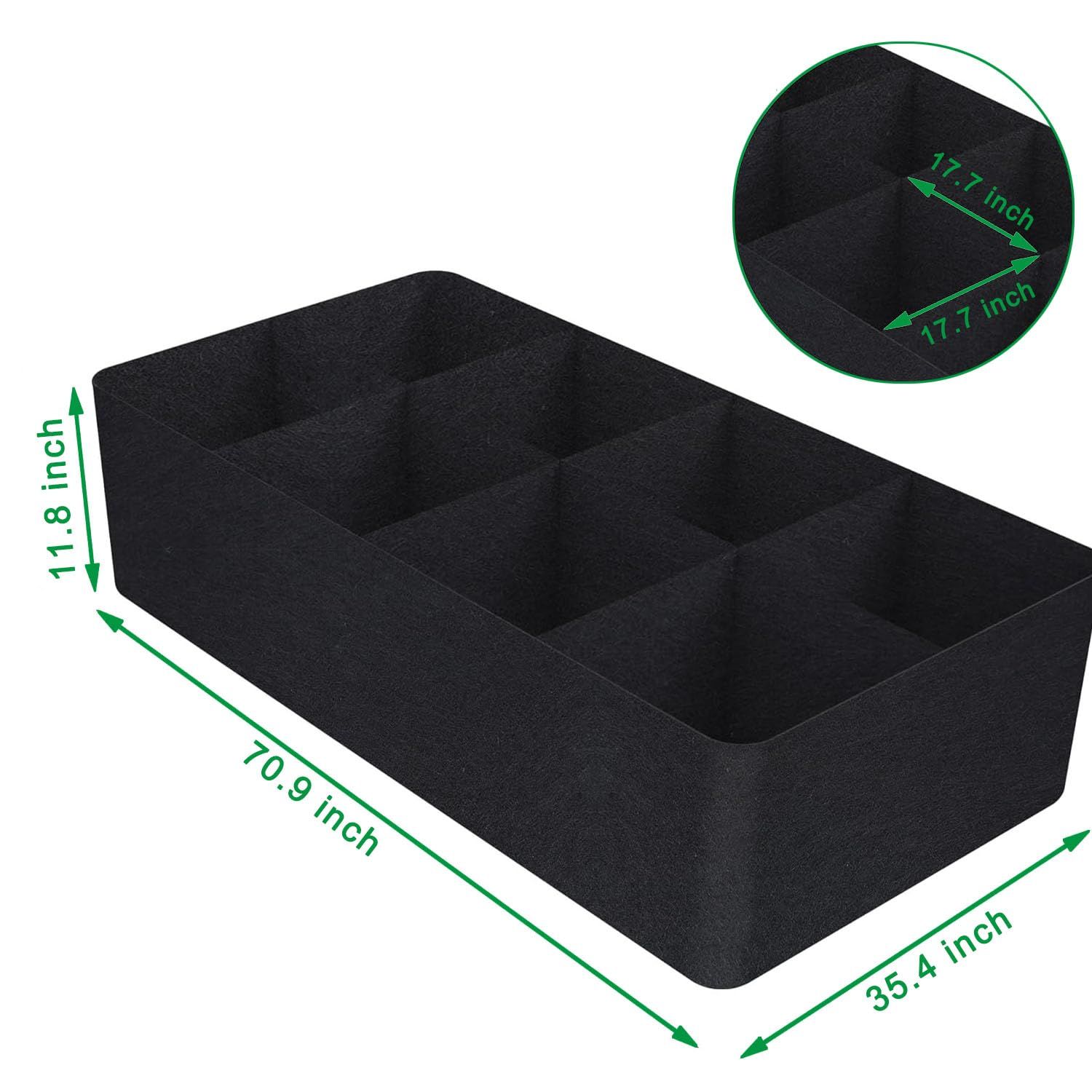 Raised Garden Bed, 128 Gallon 8 Grids Plant Grow Bags, 3 x 6 FT Planter Raised Beds for Growing Vegetables Potatoes Flowers, Rectangle Planting Container for — image 5