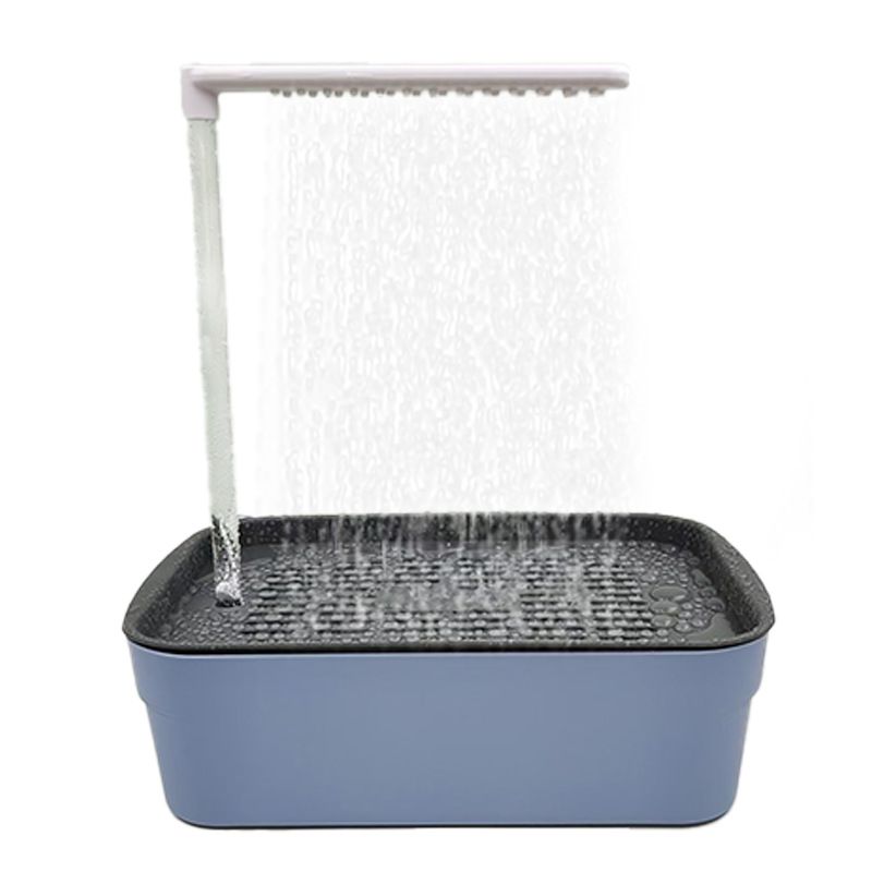 Automatic Bathing Tub (Plastic) Size: 315mm*215mm*340mm Color: Blue for Parrots (1pc) โ image 5