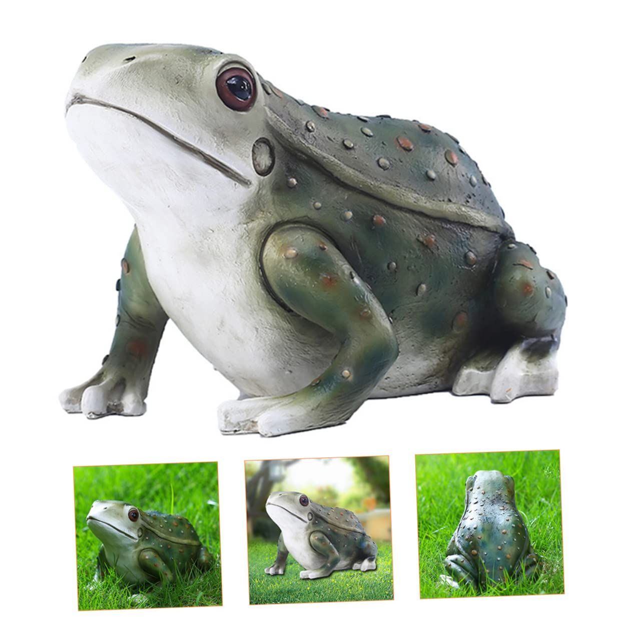 Animal Model Adornment Frog Ornaments Crafts Outdoor Synthetic Resin Yard Frog Decorations resin(1 pcs) — image 2