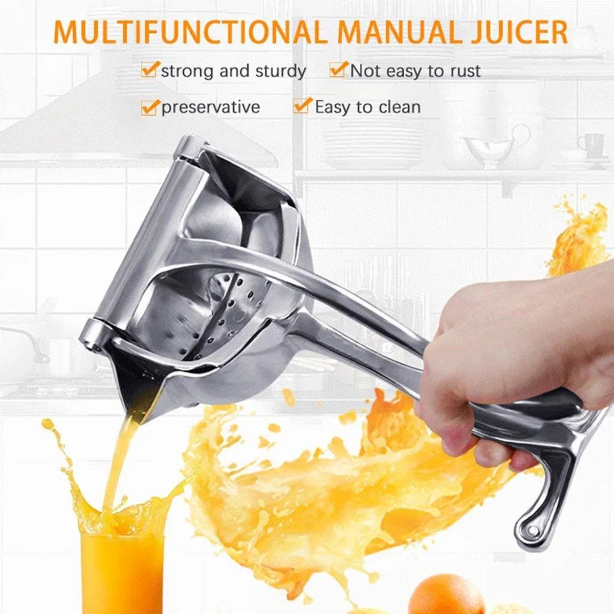 Aluminium Alloy Manual Juicer Fruit Squeezer for Lemon Orange Household Use — image 4