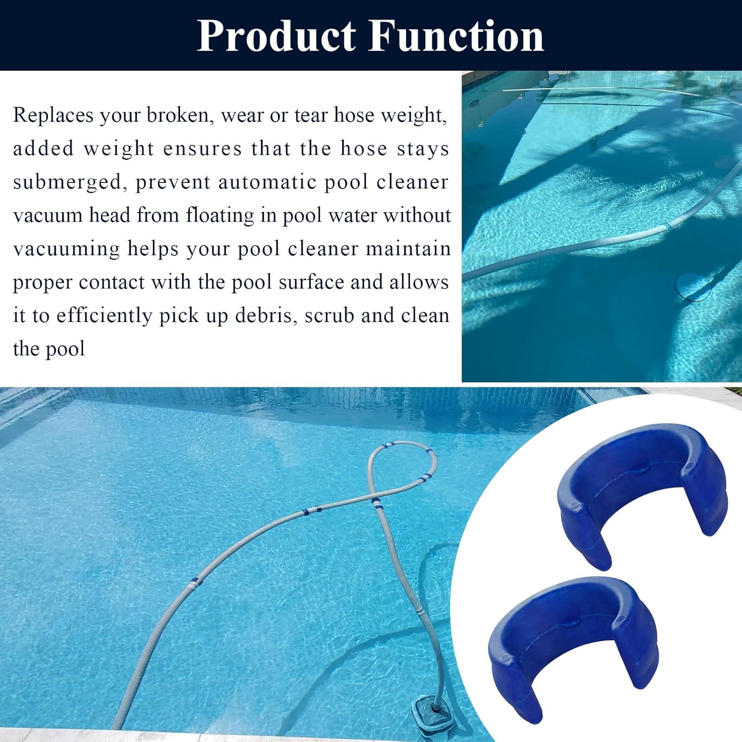 2 Pcs Pool Cleaner Hose Weight, Fit for Zodiac Baracuda W83247 X70105 Model G2 G3 G4, Pentair Kreepy Krauly Hose Weight K12054 K12454, Pentari Shark, Hayward โ image 4