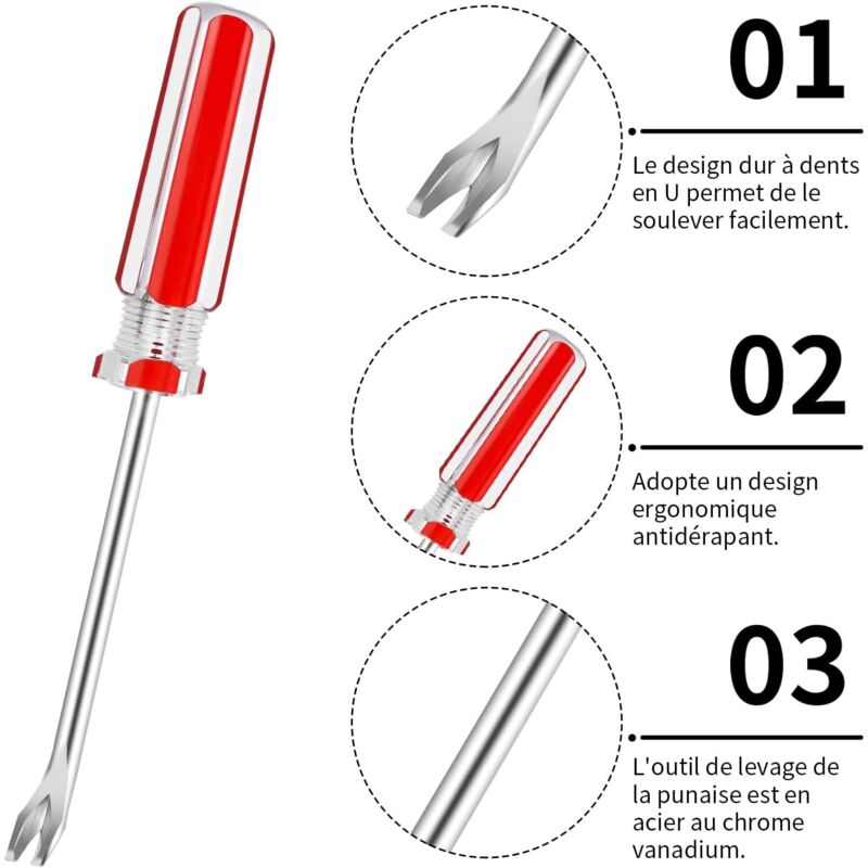 Nail Puller Kit 3Mm V-Shaped Nail Puller Tack Lifter Upholstery Nail Puller For Rivet Nail Removal โ image 4