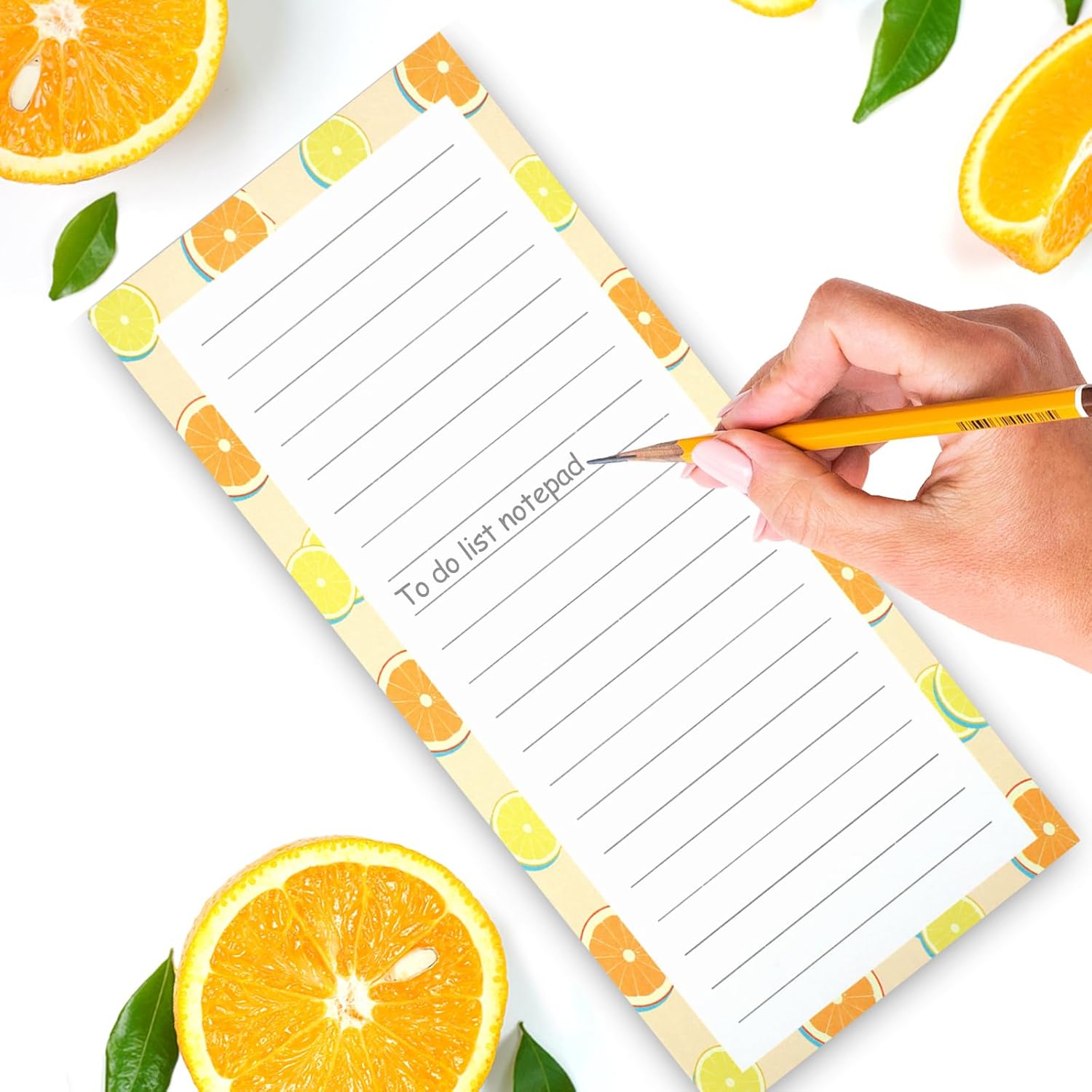 9 Pack Magnetic Notepads for Refrigerator, Fruit Design Grocery List Pad Fridge, Full Magnet Back Shopping Lists, 25 Sheets Per Note Pads — image 3