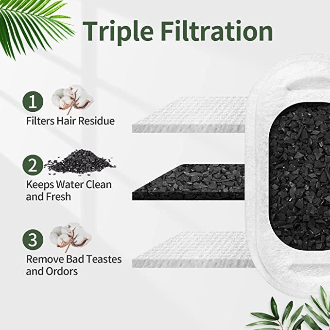 YES4PETS 8 x Pet Dog Cat Water Fountain Replacement Filters Activated Carbon Filtration Automatic Water Dispenser โ image 2