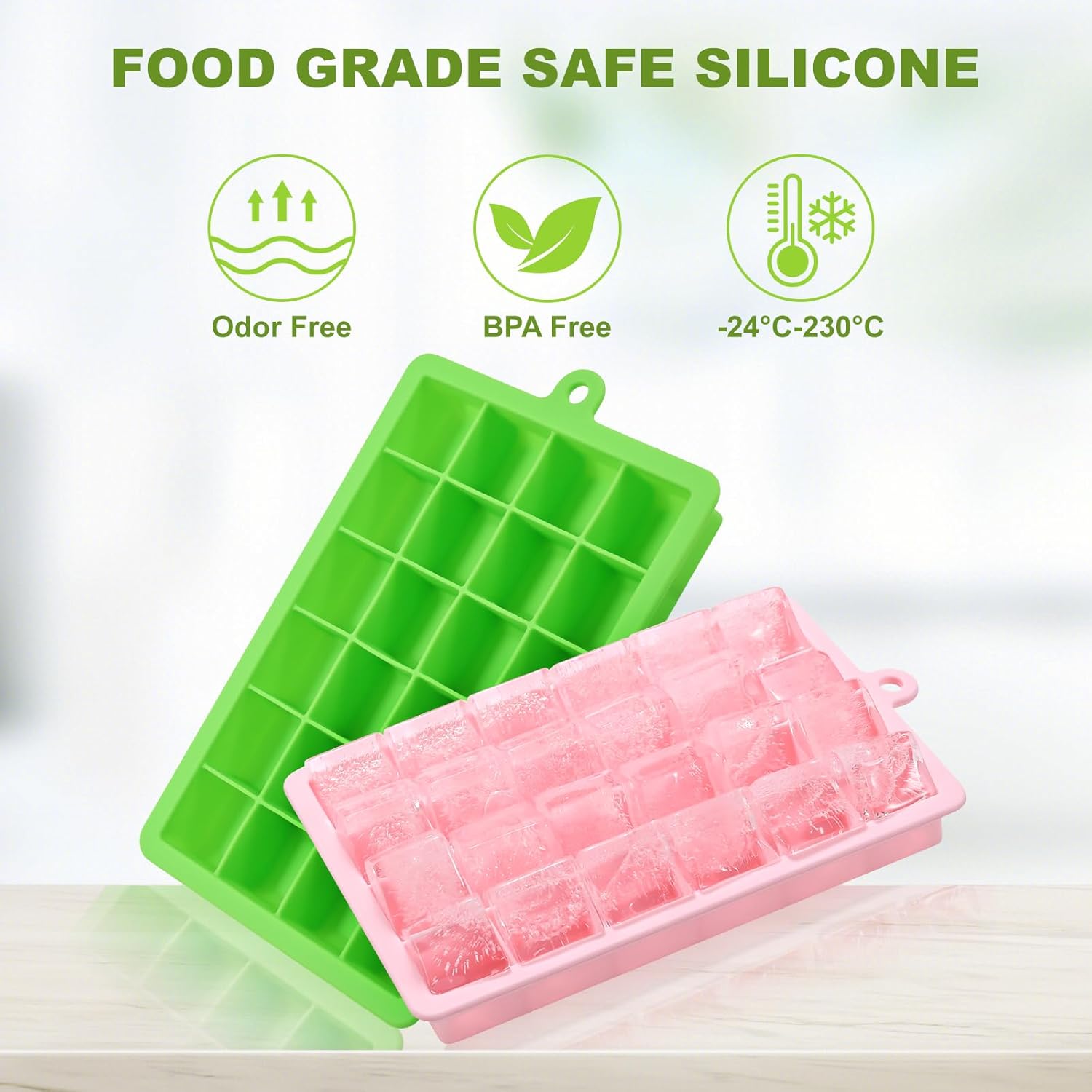 flexible ice cube molds with removable lids — image 3